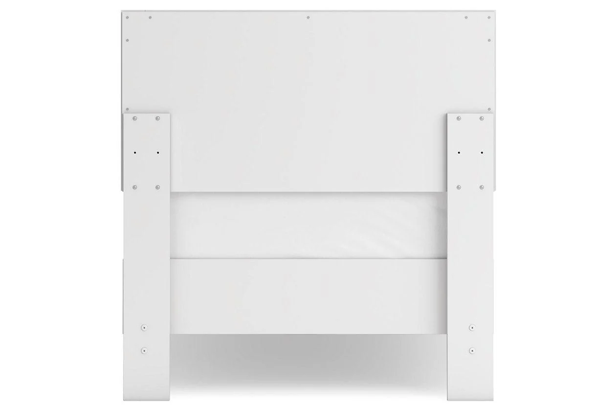 Hallityn White Twin Panel Platform Bed - Image 6