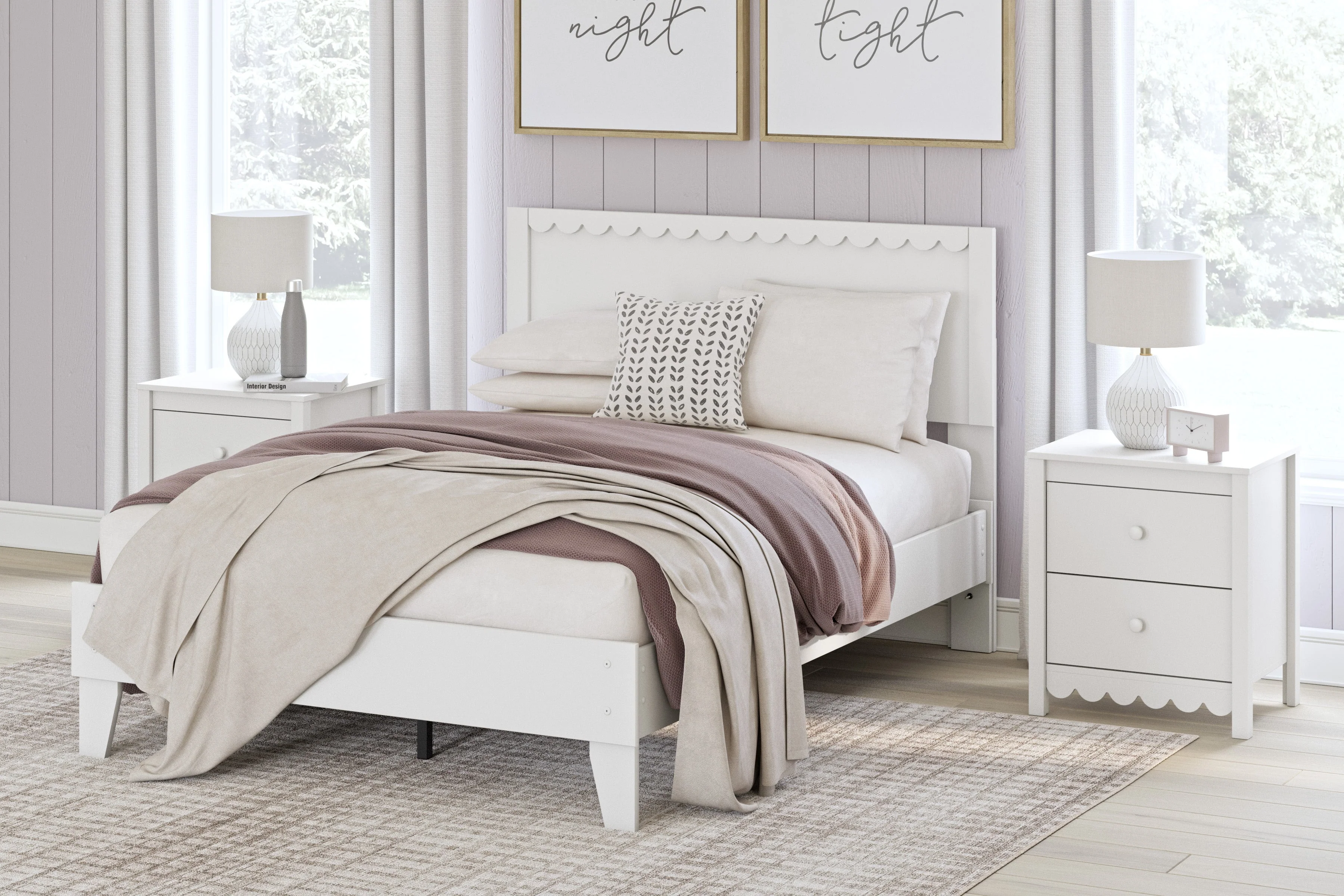 Hallityn White Youth Panel Platform Bedroom Set - Image 6