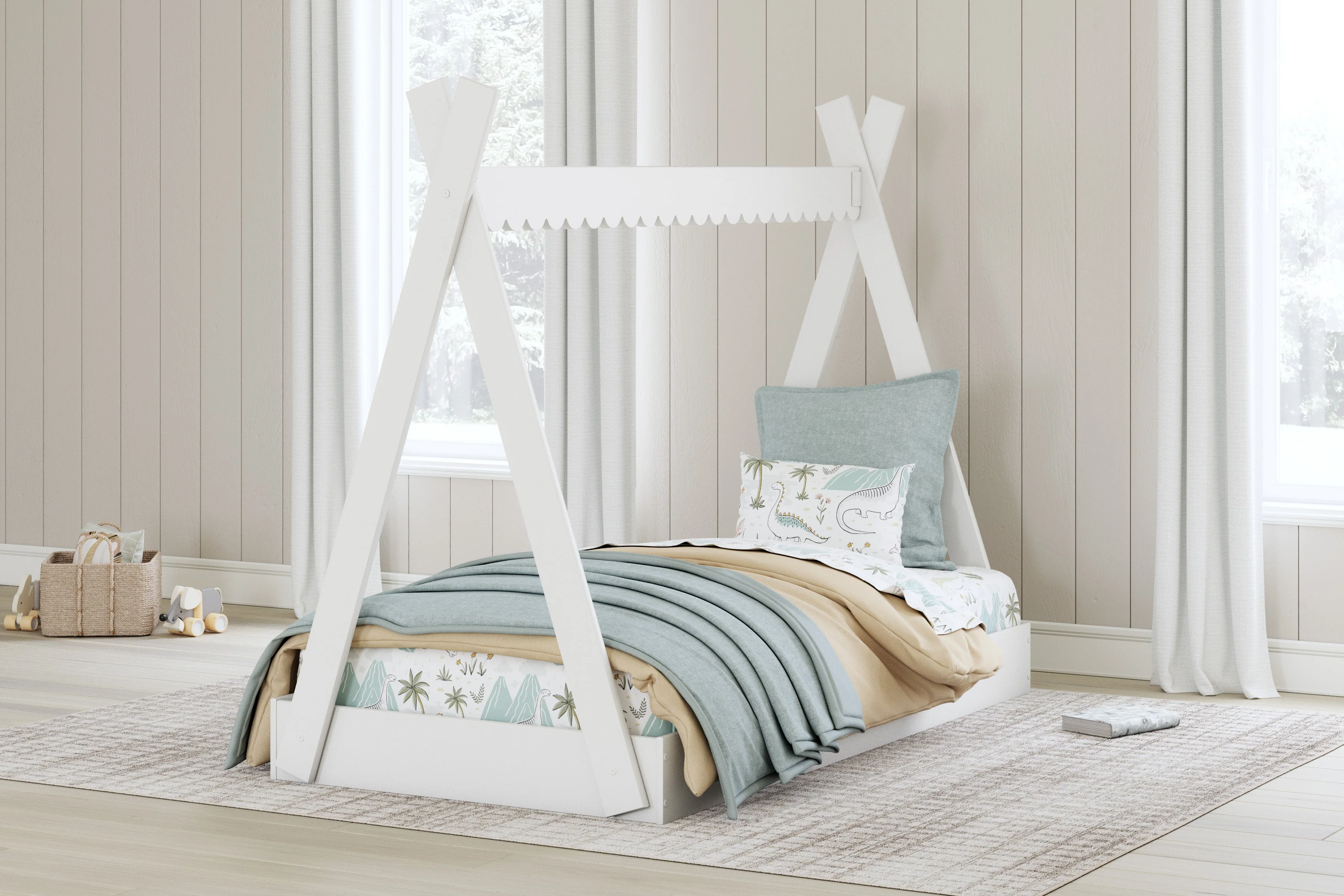 Hallityn White Youth Tent Bedroom Set - Image 3