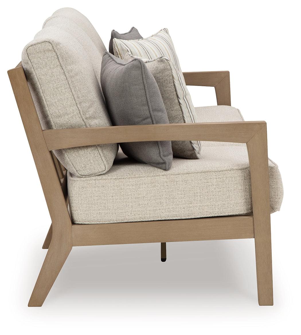 Hallow Creek Driftwood Outdoor Sofa with Cushion - Image 2