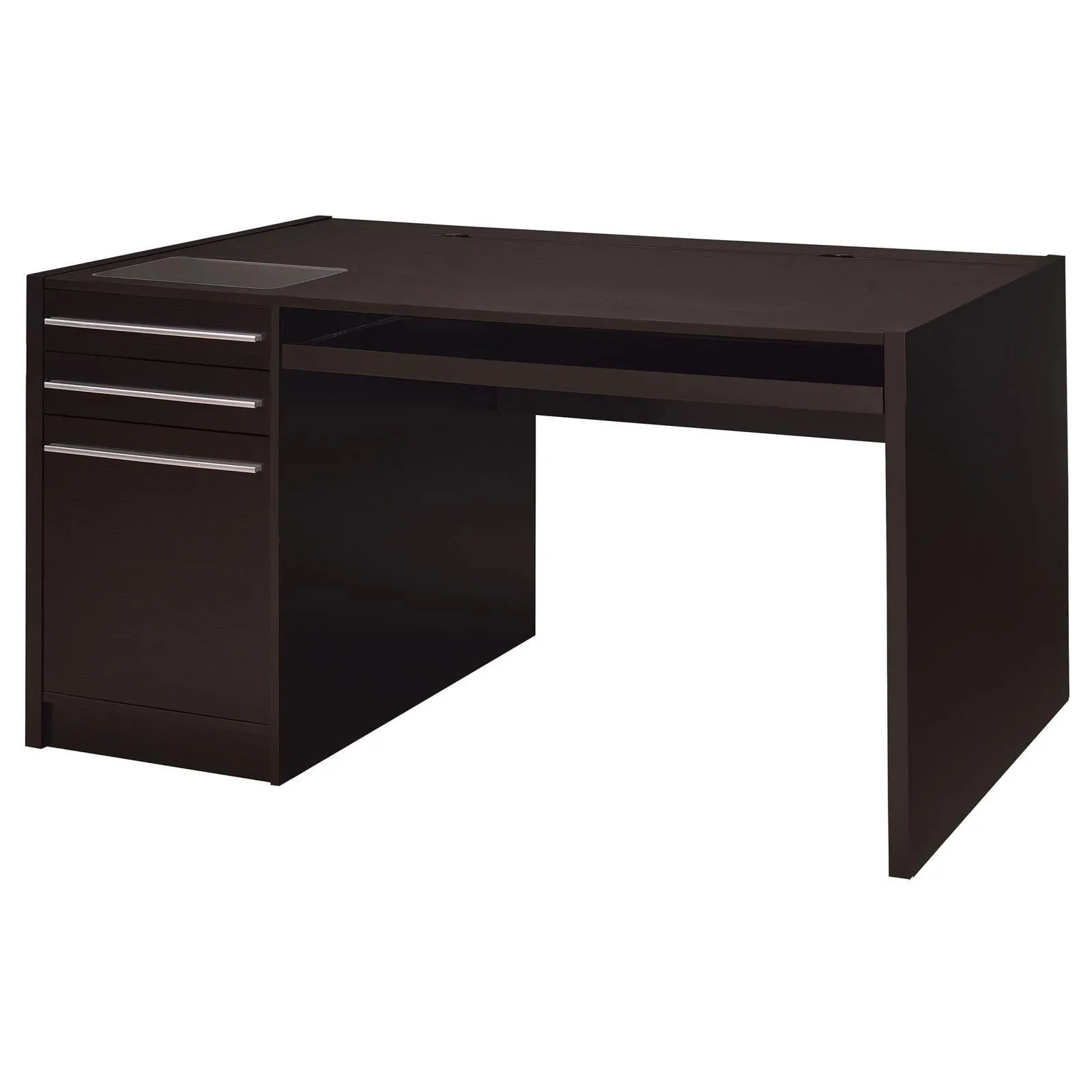 Halston Cappuccino 3-Drawer Connect-it Office Desk - Image 2
