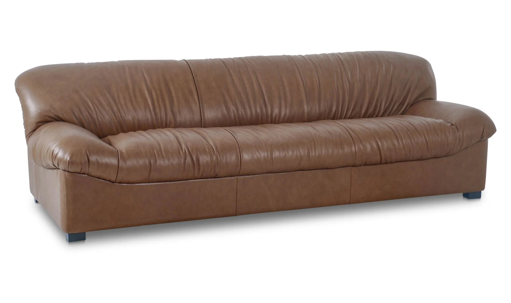 Halston Sofa Tan Leather - Image 2