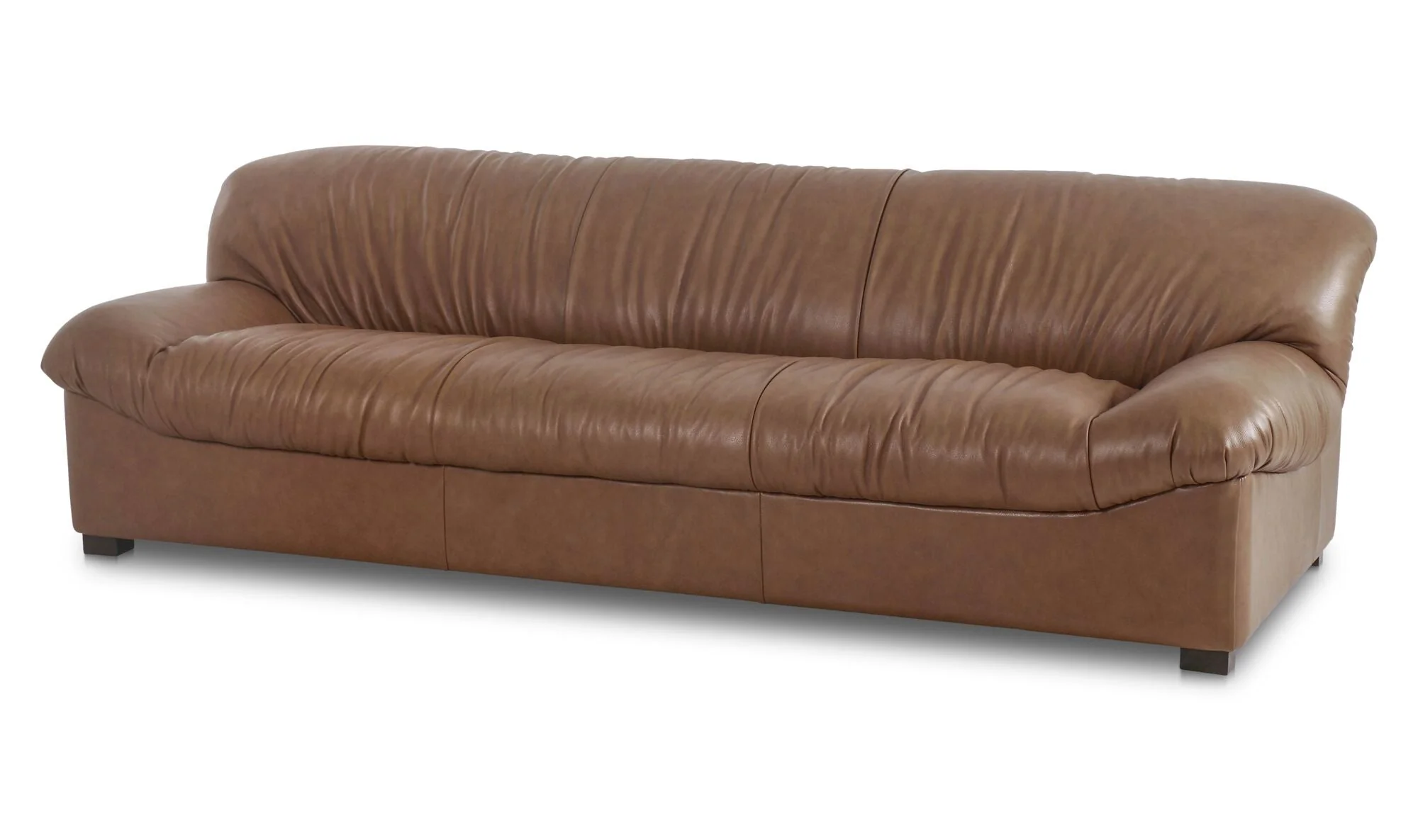 Halston Sofa Tan Leather - Image 8