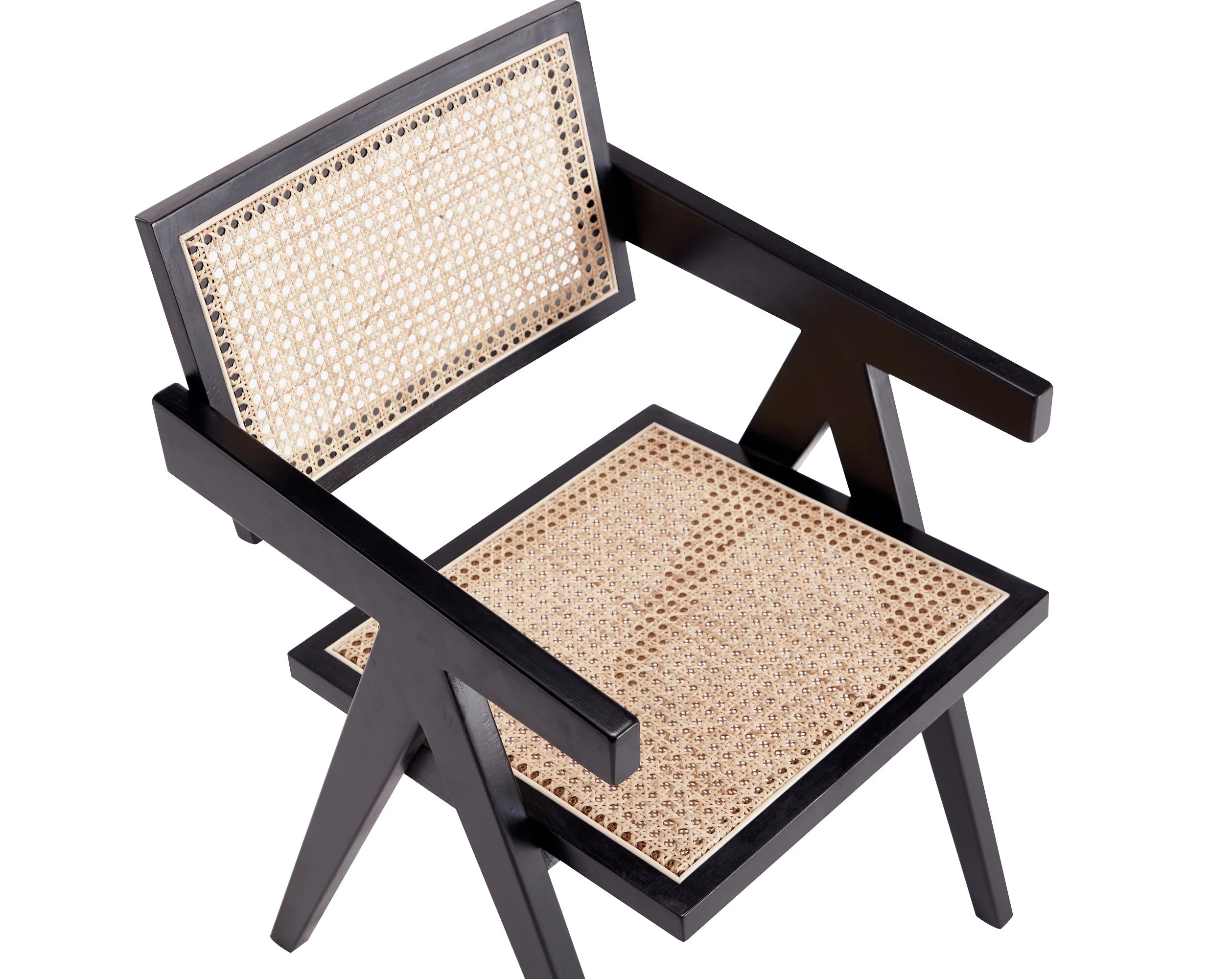 Hamlet Dining Arm Chair in Black and Natural Cane - Image 10