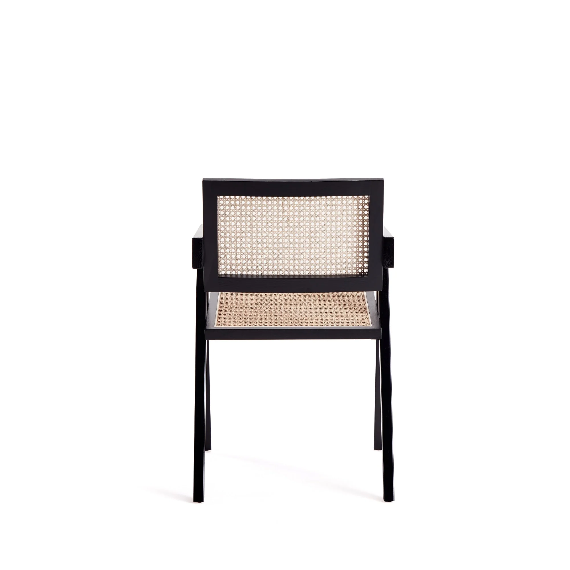 Hamlet Dining Arm Chair in Black and Natural Cane - Image 7