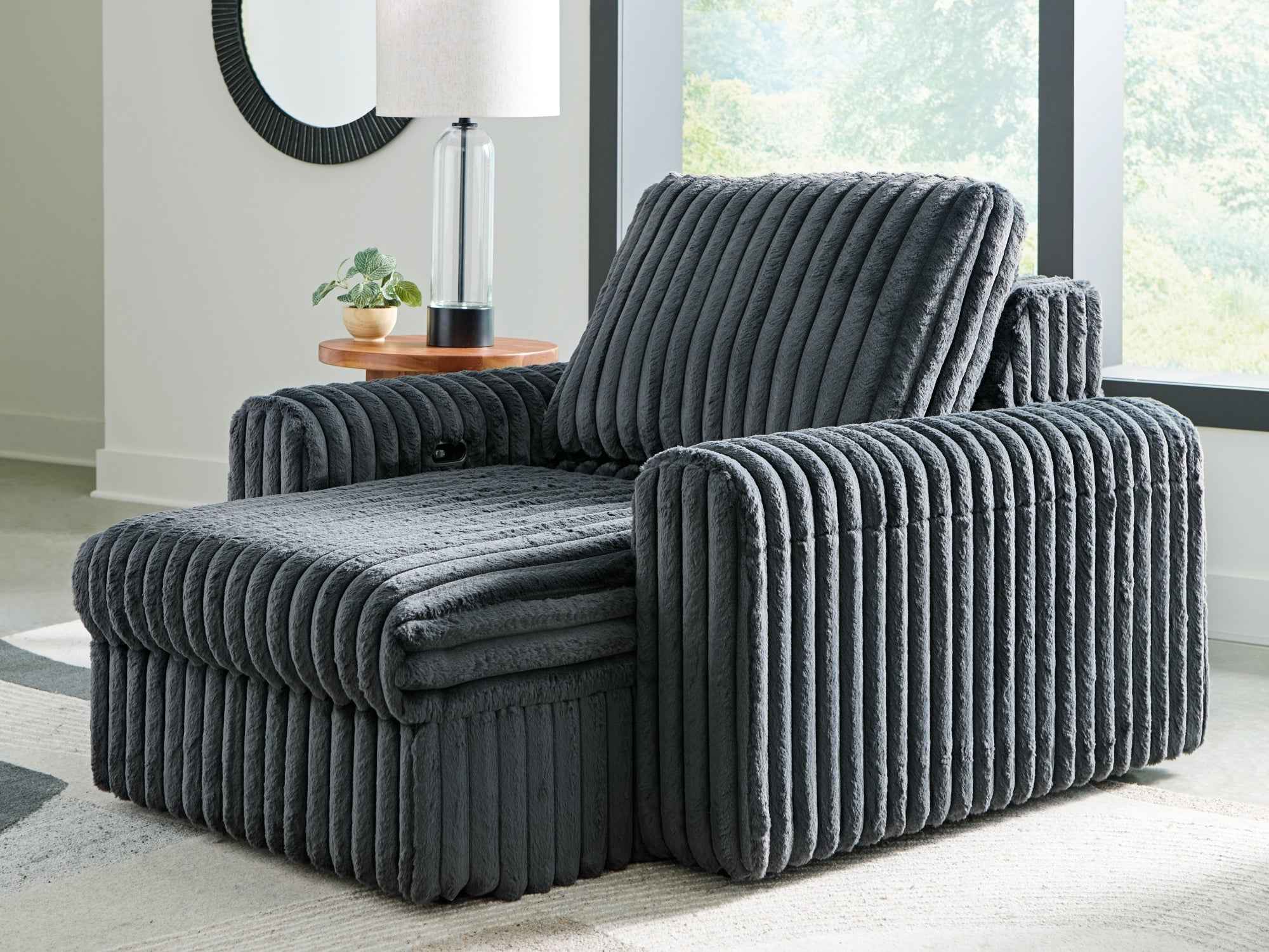 HamlinBay Gunmetal Power Gliding Chaise - Image 6