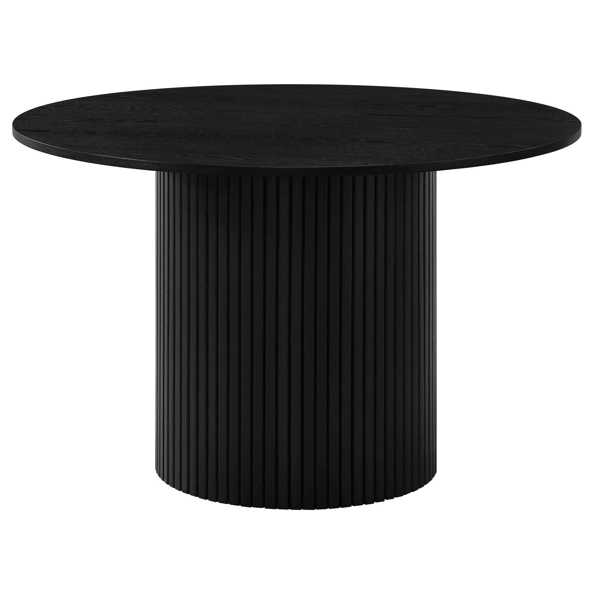 Hamlyn Cream/Black 5-piece Round Wood Dining Set - Image 2