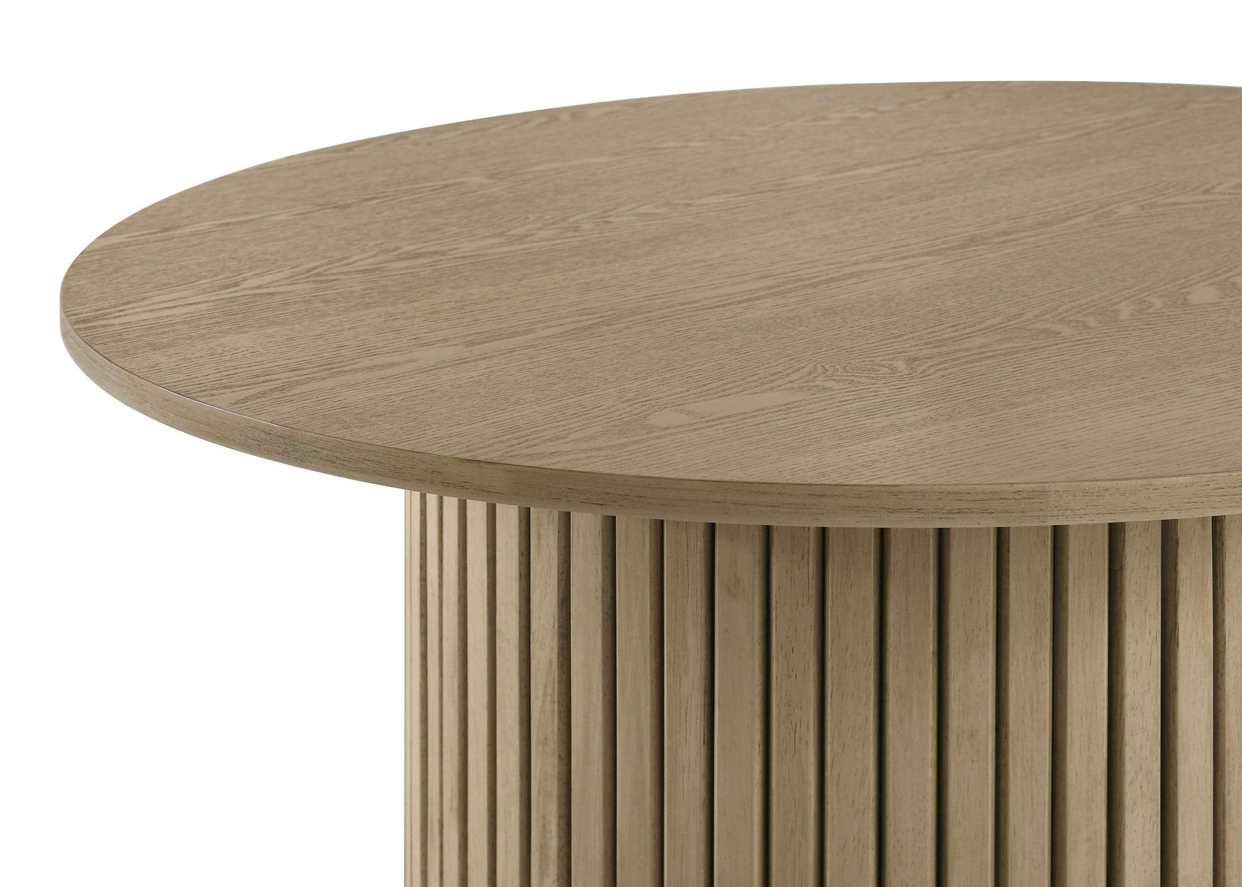 Hamlyn Cream/Natural Oak 5-piece Round Wood Counter Height Dining Set - Image 4