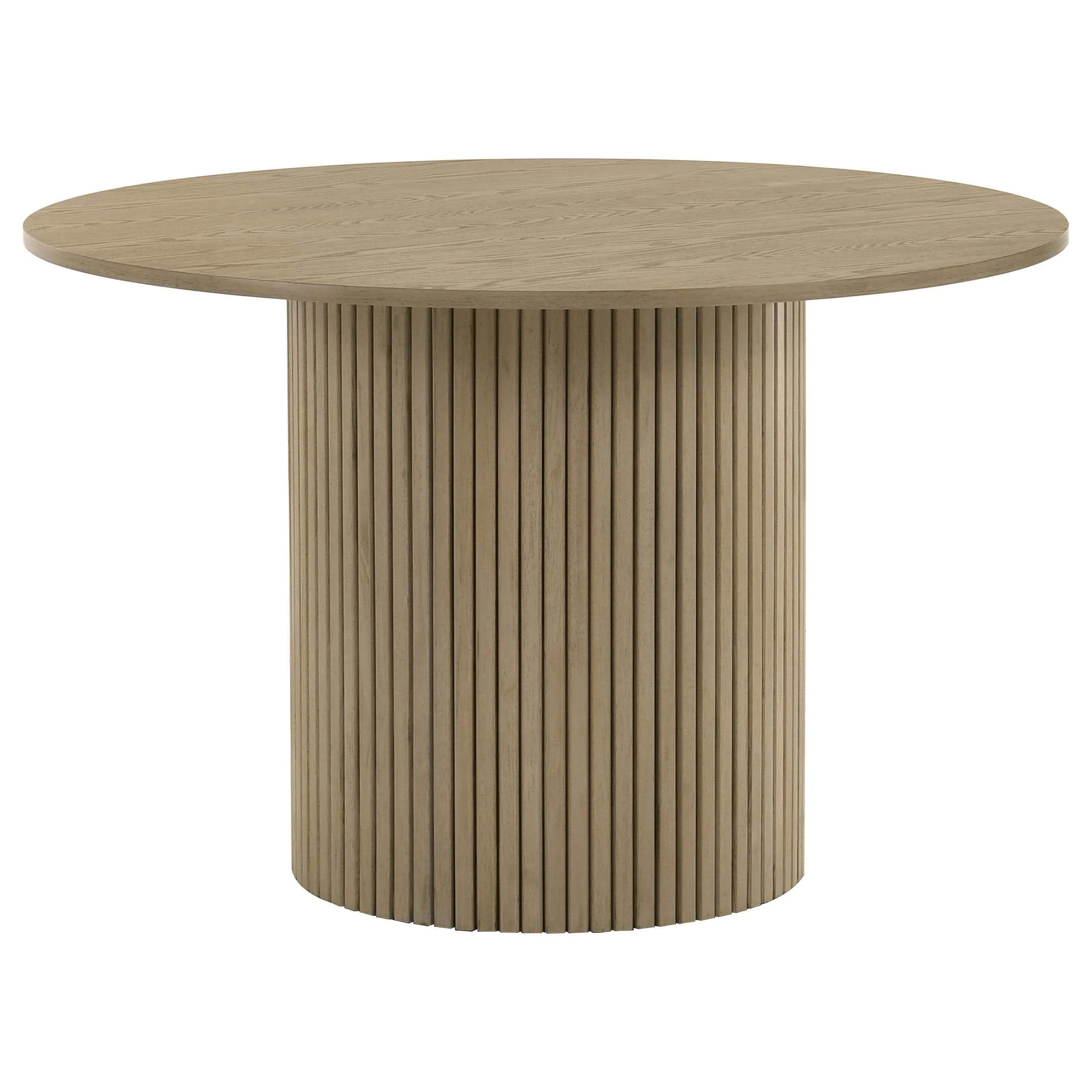 Hamlyn Cream/Natural Oak 5-piece Round Wood Dining Set - Image 2