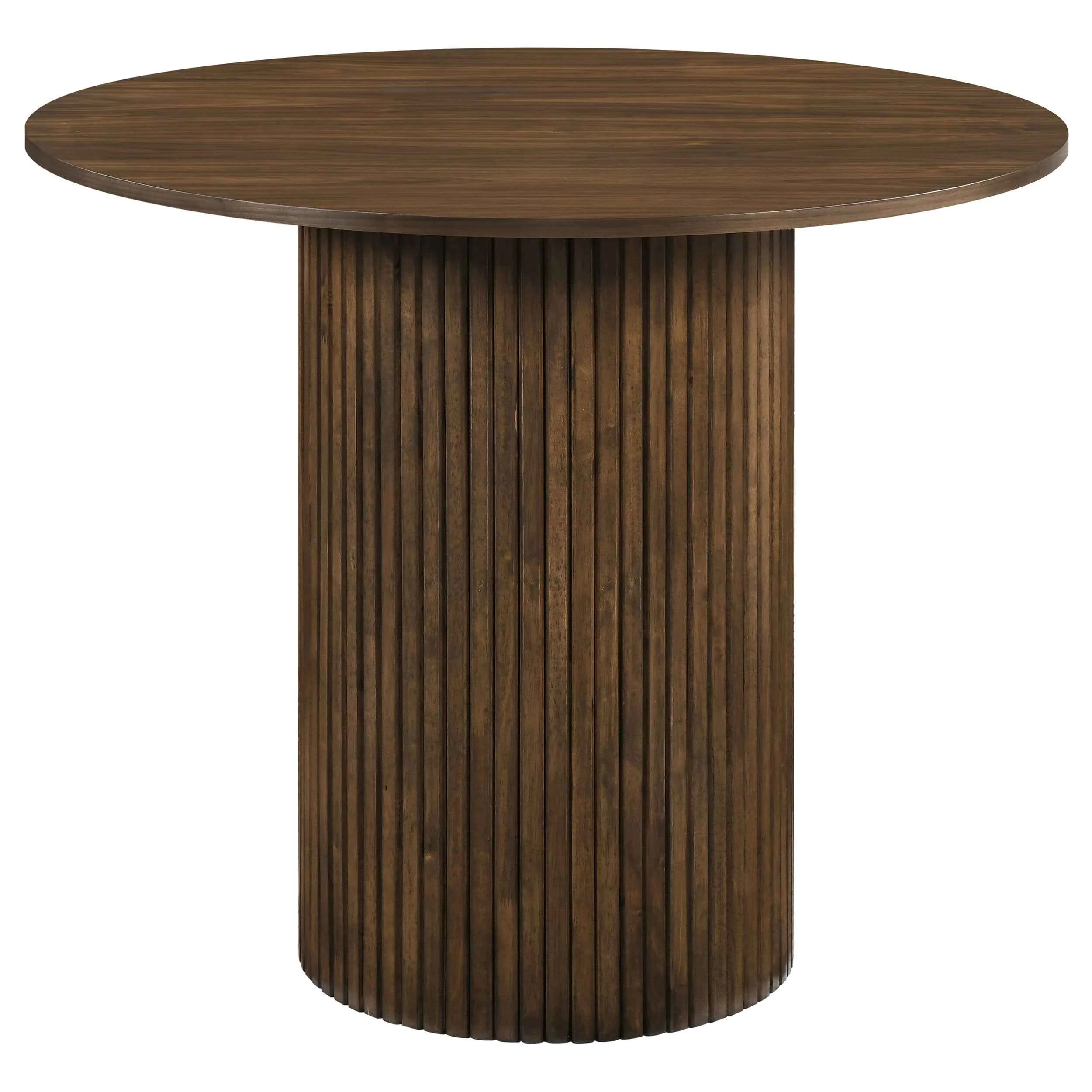 Hamlyn Cream/Walnut 5-piece Round Wood Counter Height Dining Set - Image 2