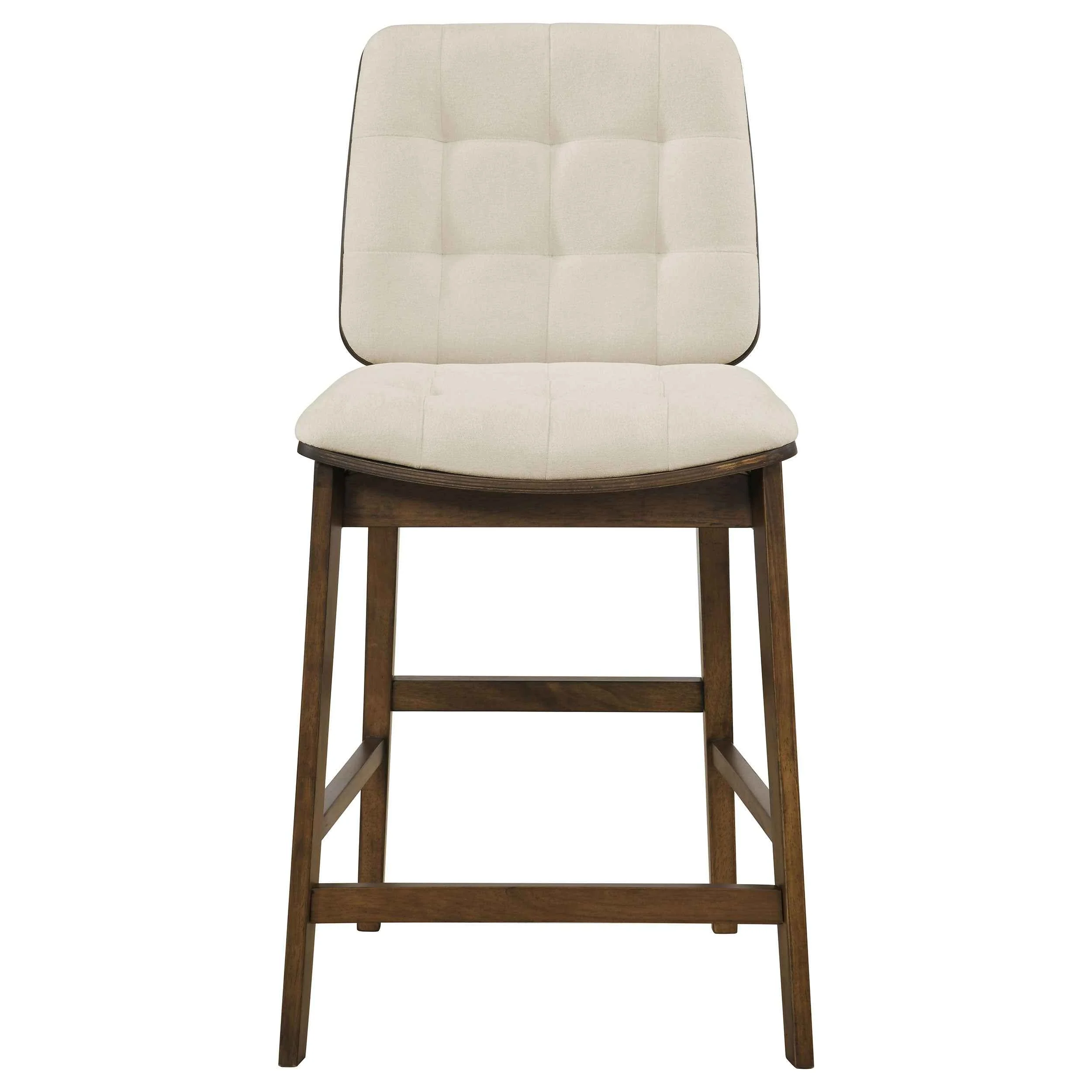 Hamlyn Cream/Walnut 5-piece Round Wood Counter Height Dining Set - Image 6