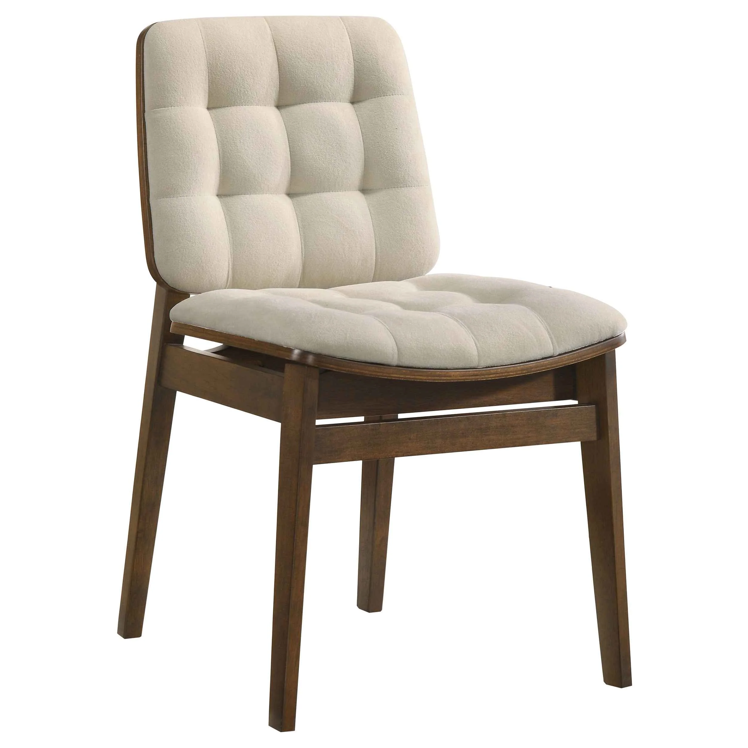 Hamlyn Cream/Walnut 5-piece Round Wood Dining Set - Image 4