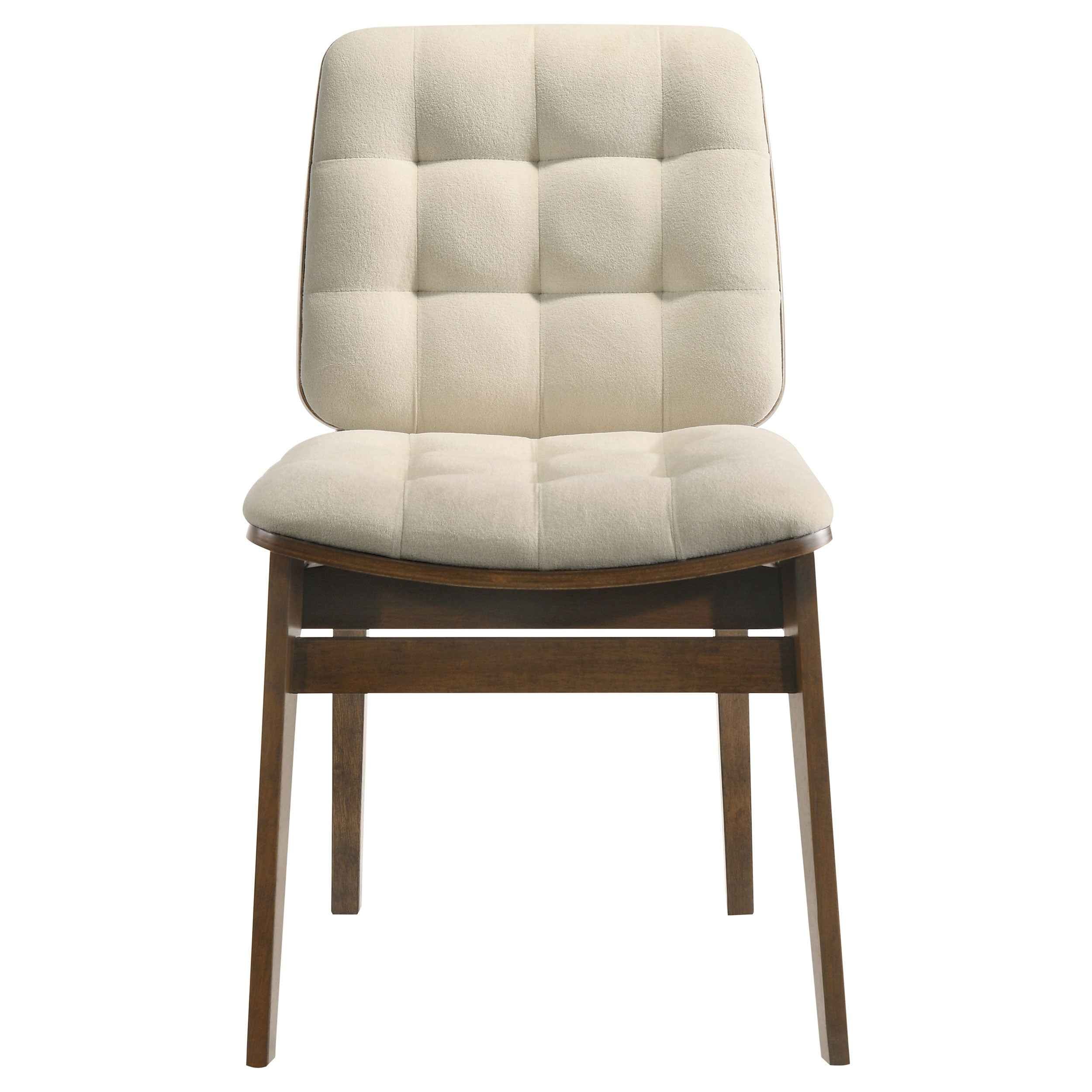 Hamlyn Cream/Walnut 5-piece Round Wood Dining Set - Image 5