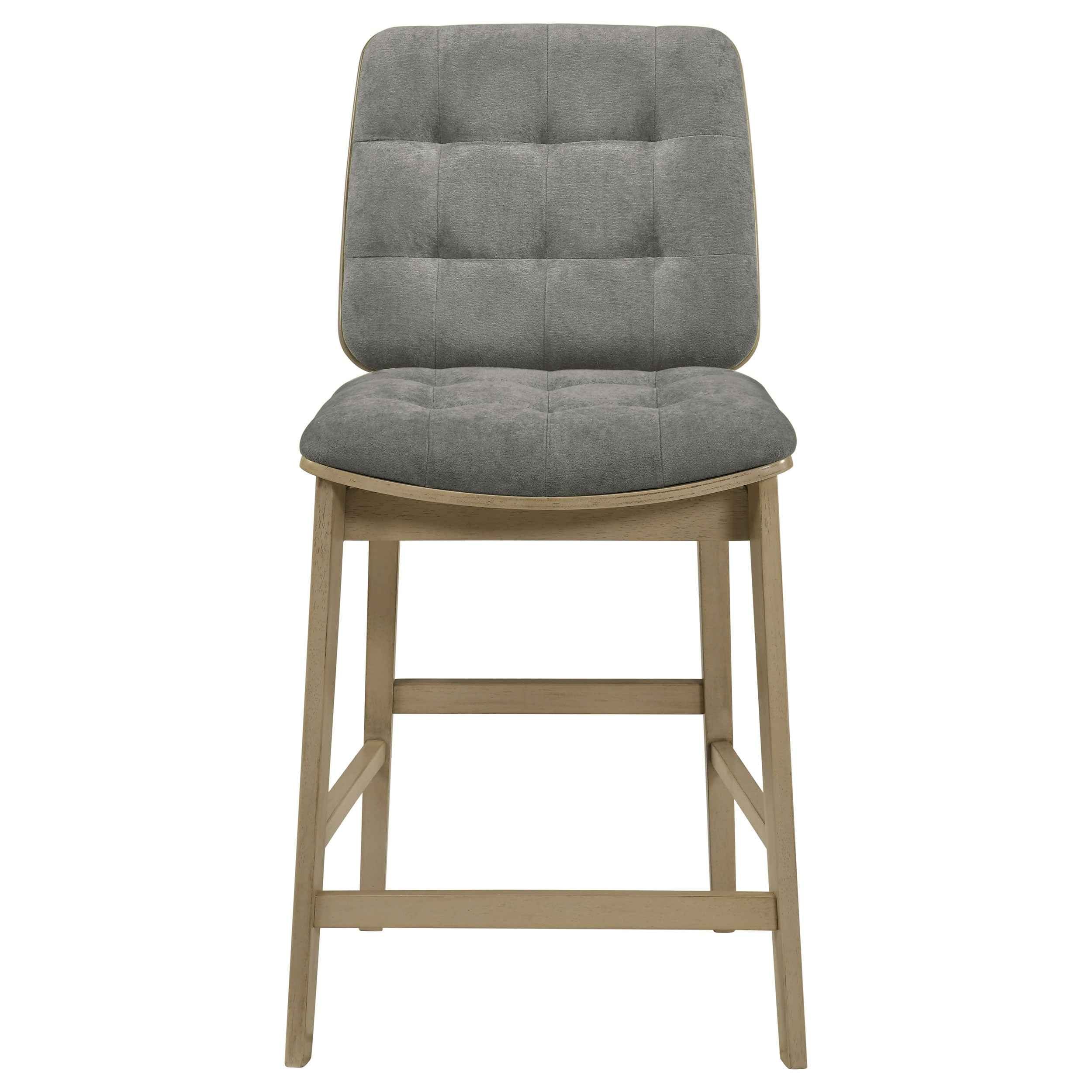 Hamlyn Grey/Natural Oak 5-piece Round Wood Counter Height Dining Set - Image 6