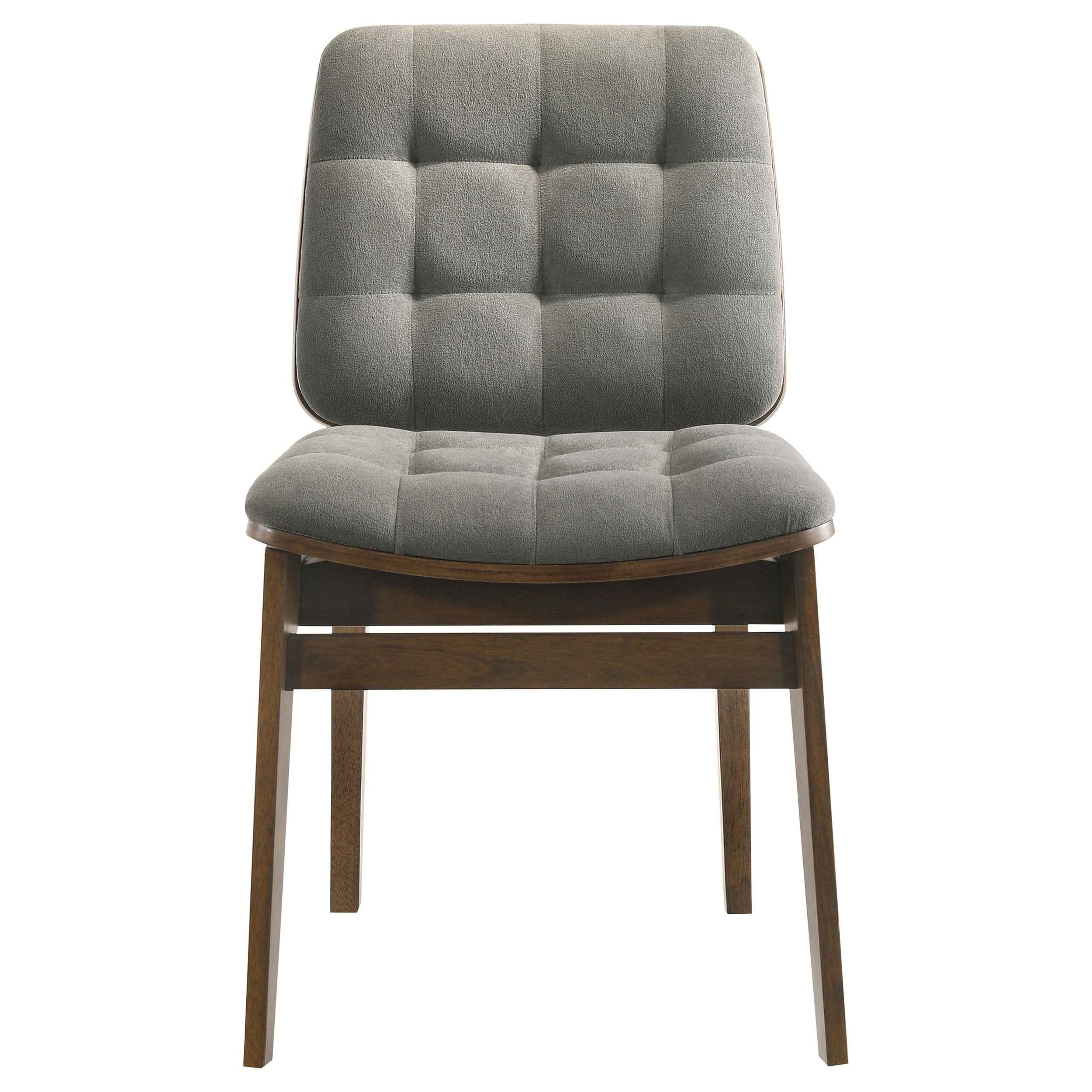 Hamlyn Grey/Walnut 5-piece Round Wood Dining Set - Image 5
