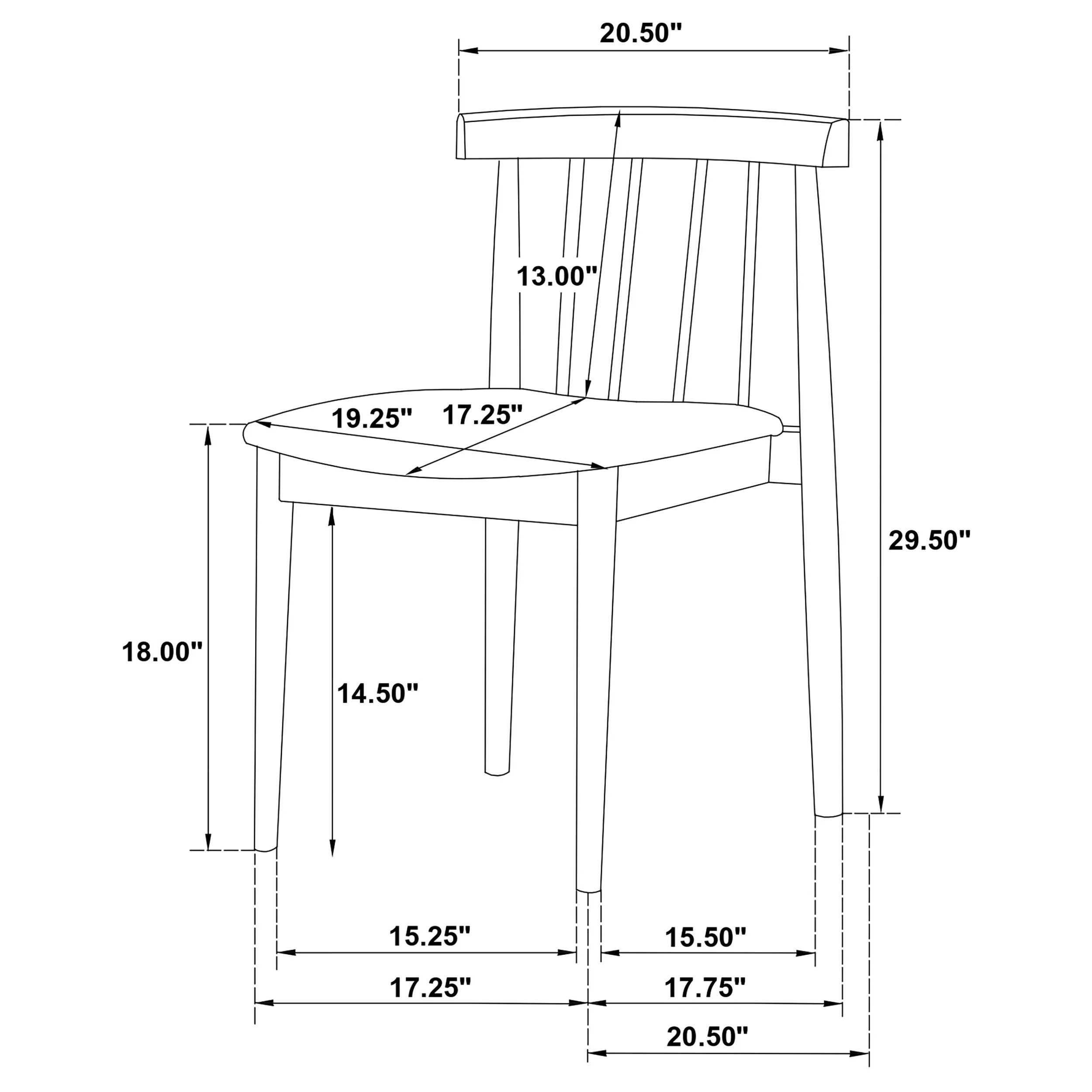 Hamlyn Wheat/Black 5-piece Round Wood Dining Set - Image 11