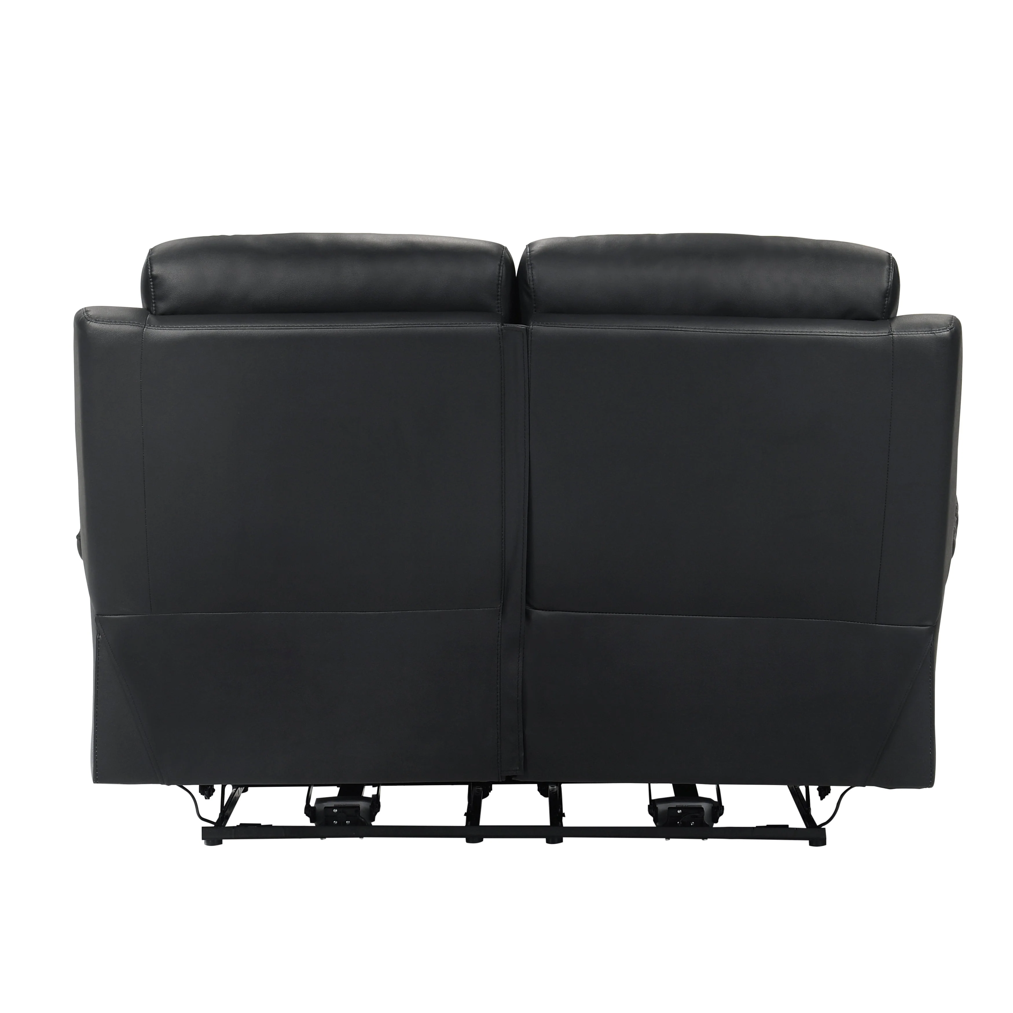 Hancock Black Leather Power Double Reclining Loveseat - Image 4
