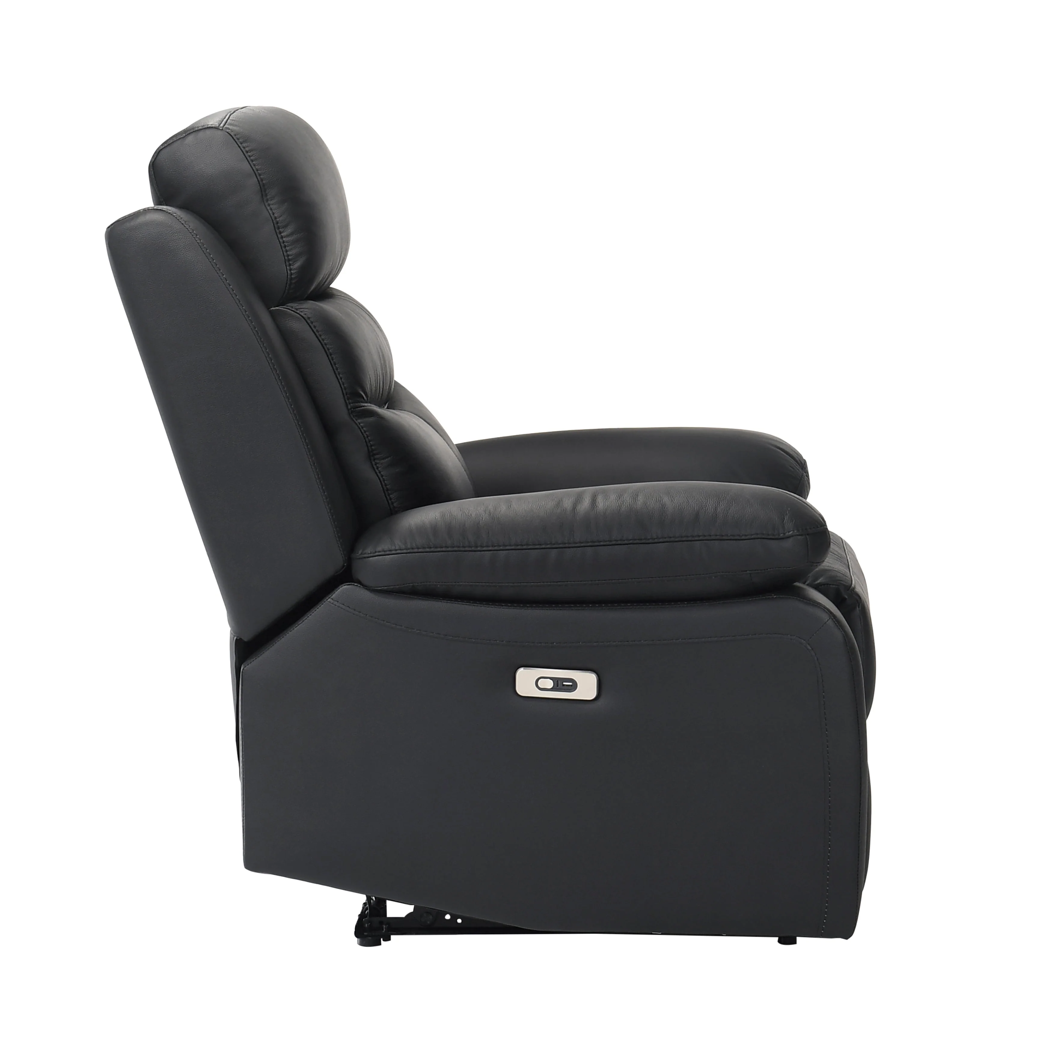 Hancock Black Leather Power Reclining Chair - Image 4