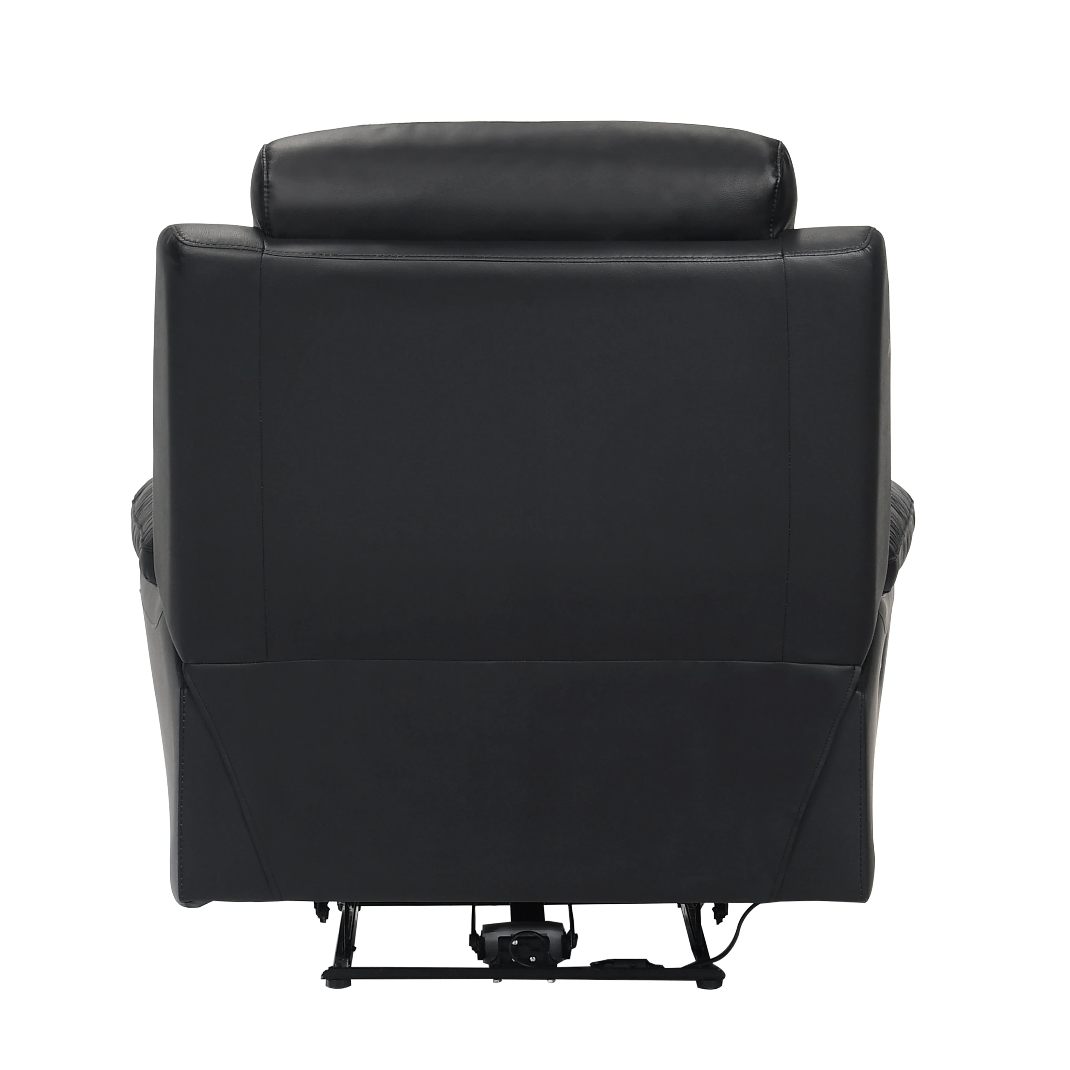 Hancock Black Leather Power Reclining Chair - Image 5