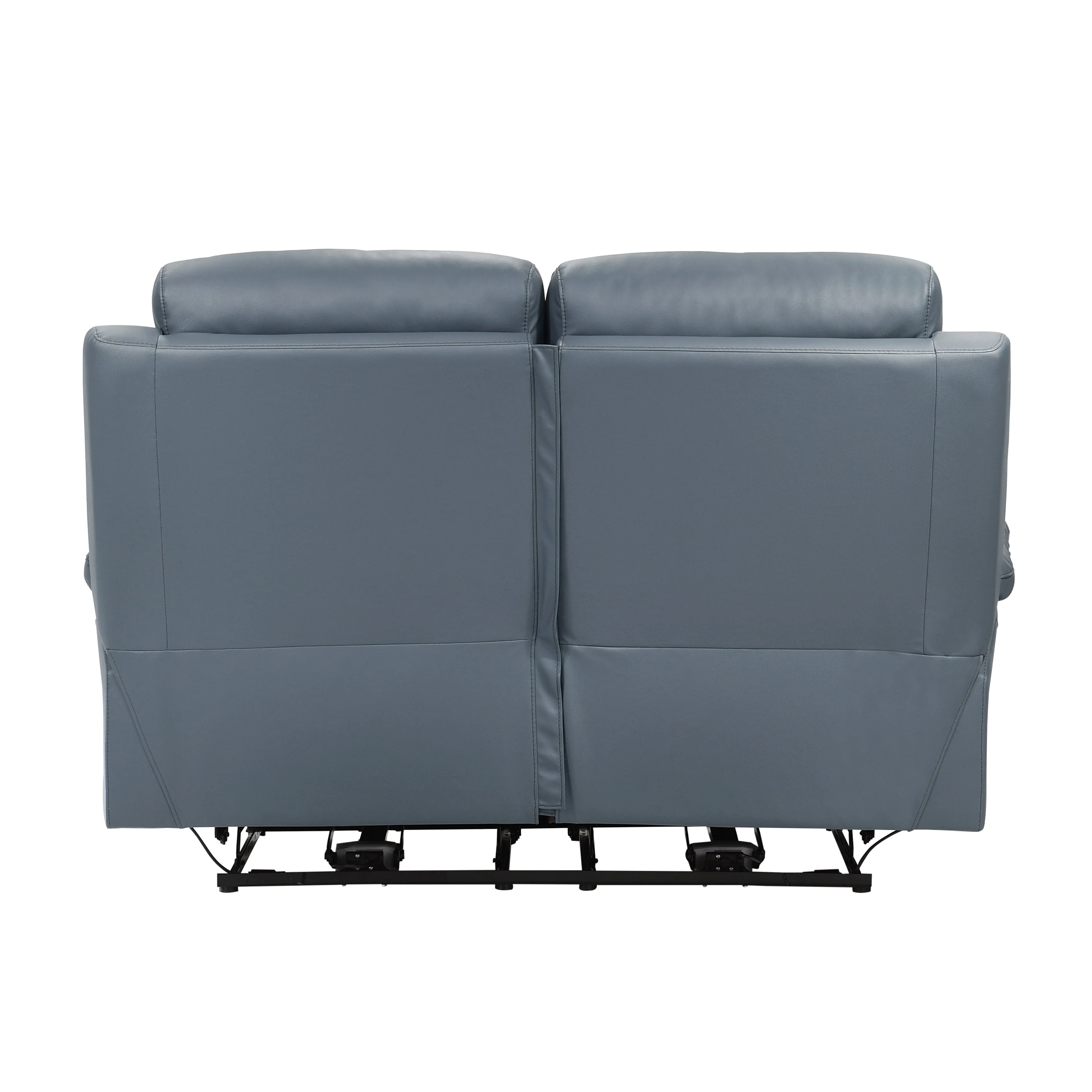 Hancock Blue Leather Power Double Reclining Living Room Set - Image 10