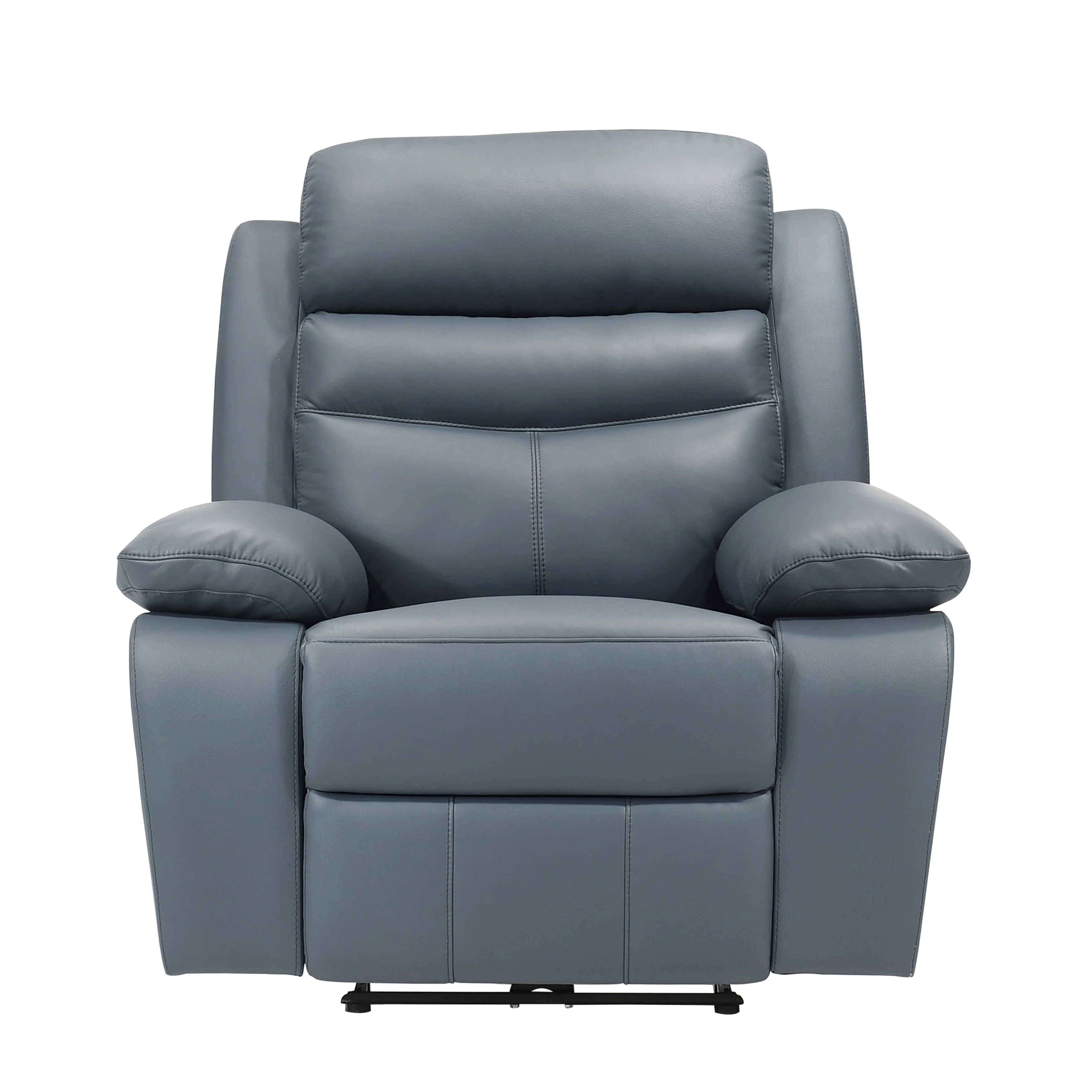 Hancock Blue Leather Power Double Reclining Living Room Set - Image 11