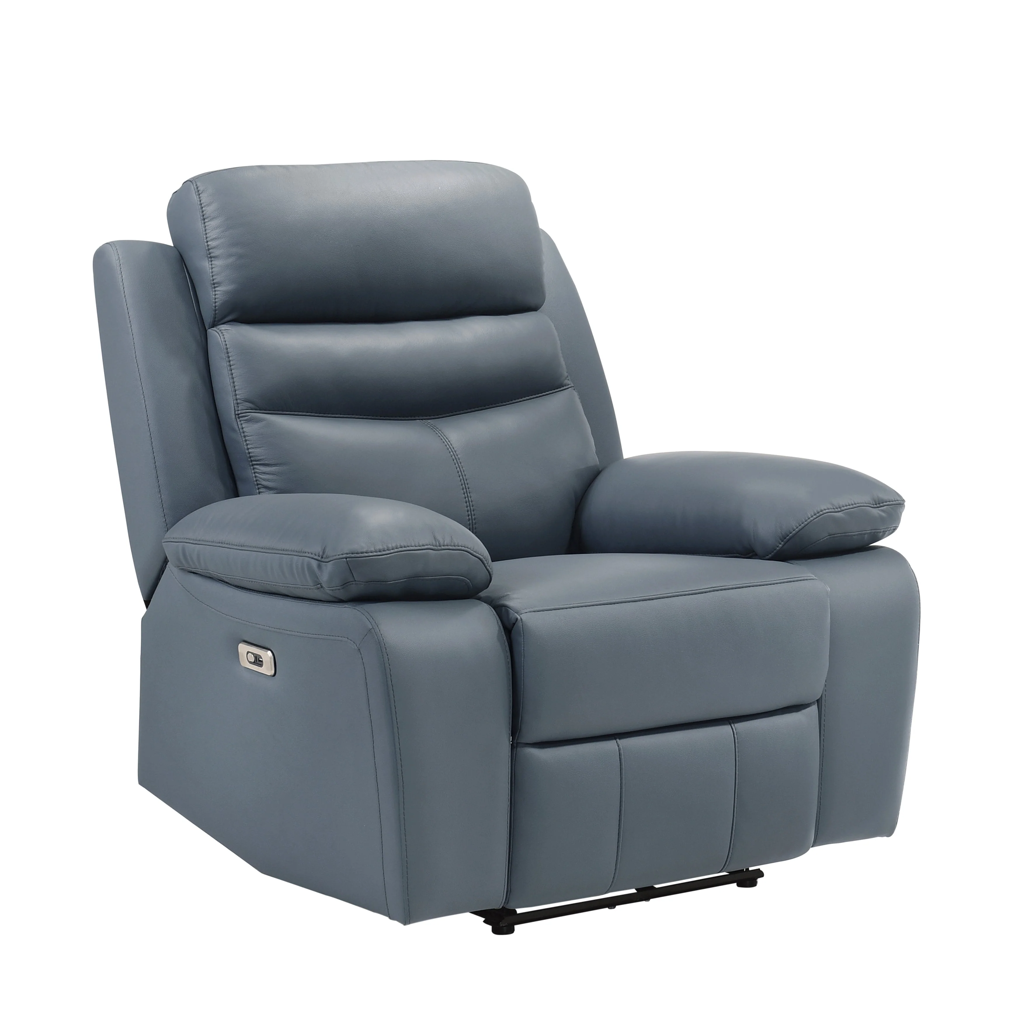 Hancock Blue Leather Power Double Reclining Living Room Set - Image 12