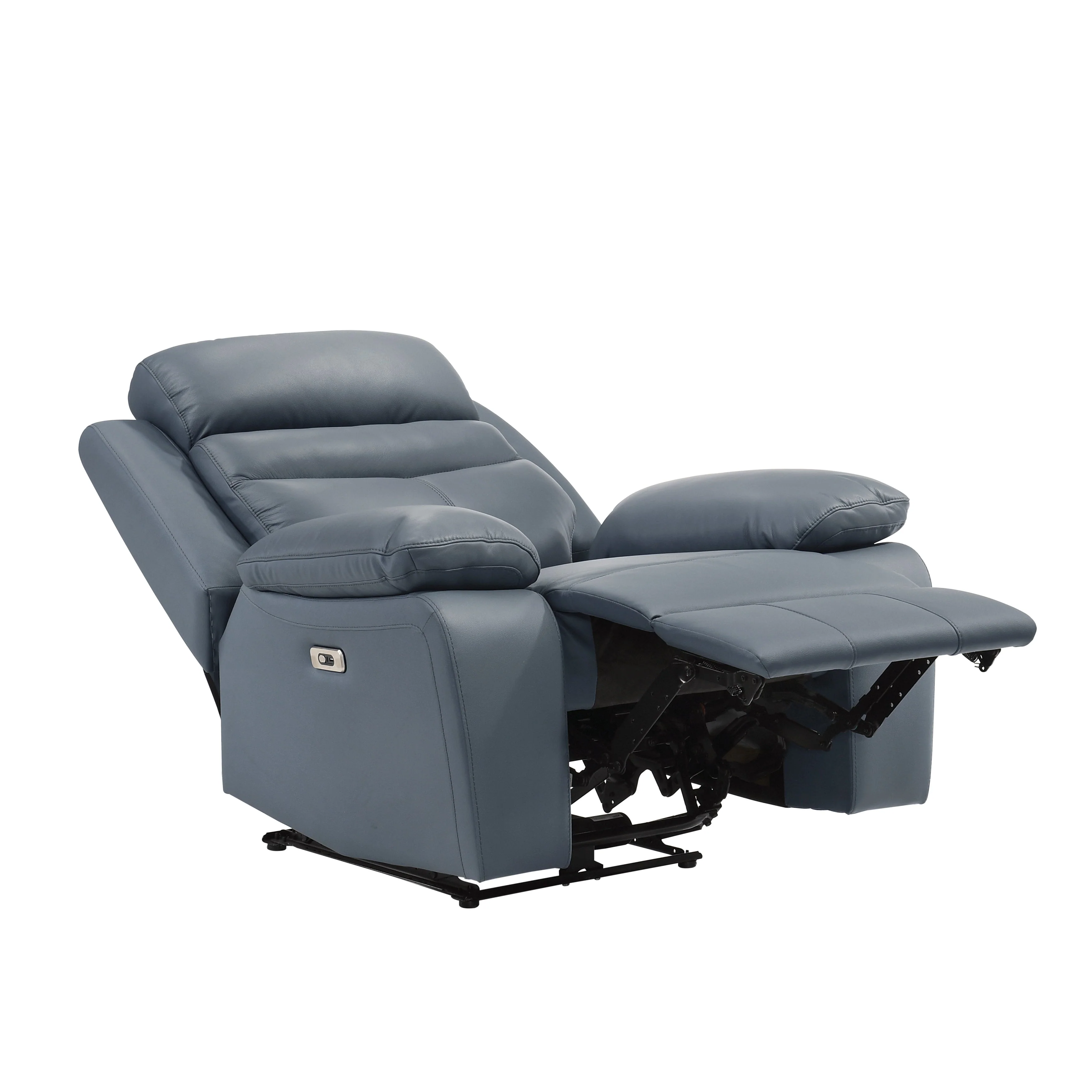 Hancock Blue Leather Power Double Reclining Living Room Set - Image 13