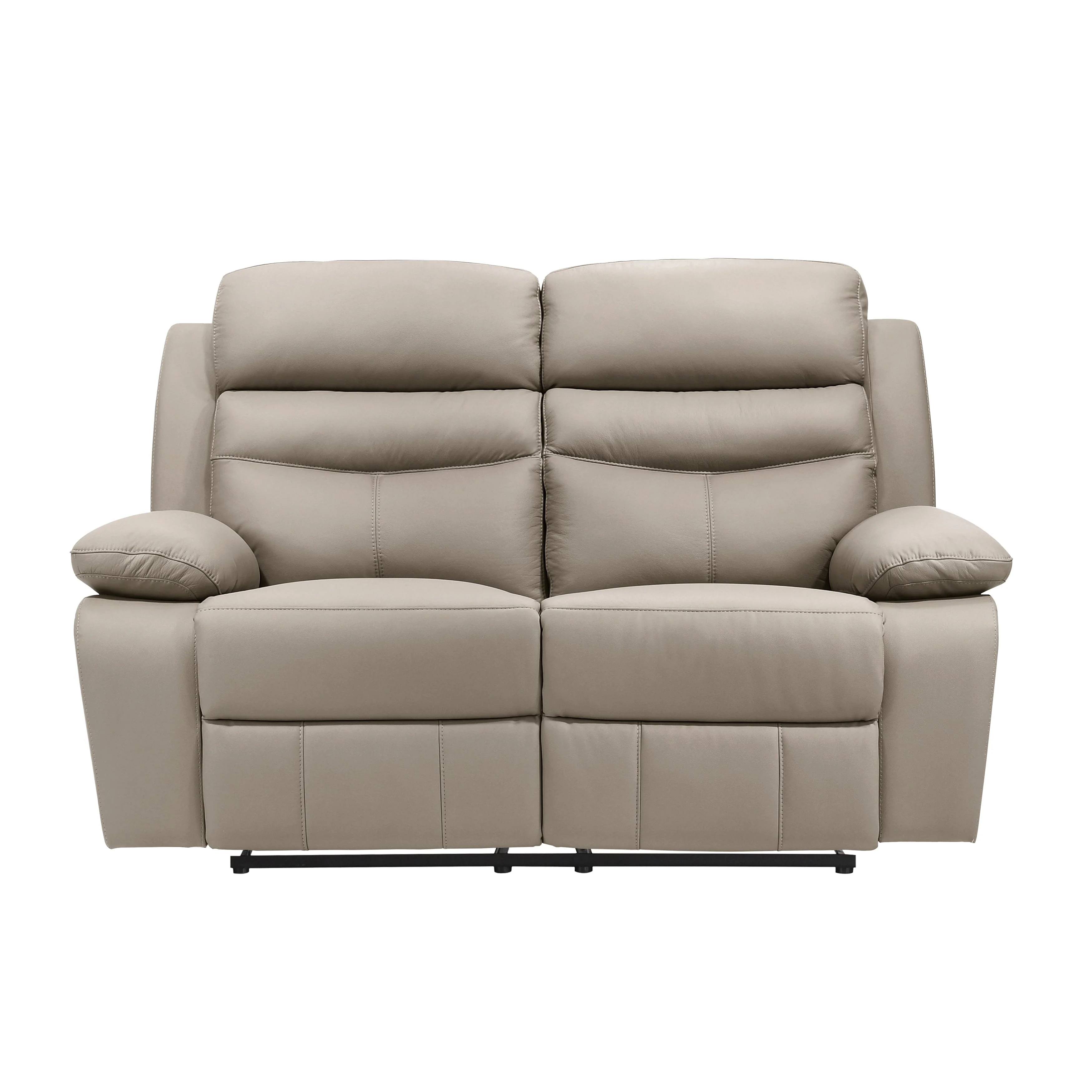 Hancock Latte Leather Double Reclining Living Room Set - Image 7