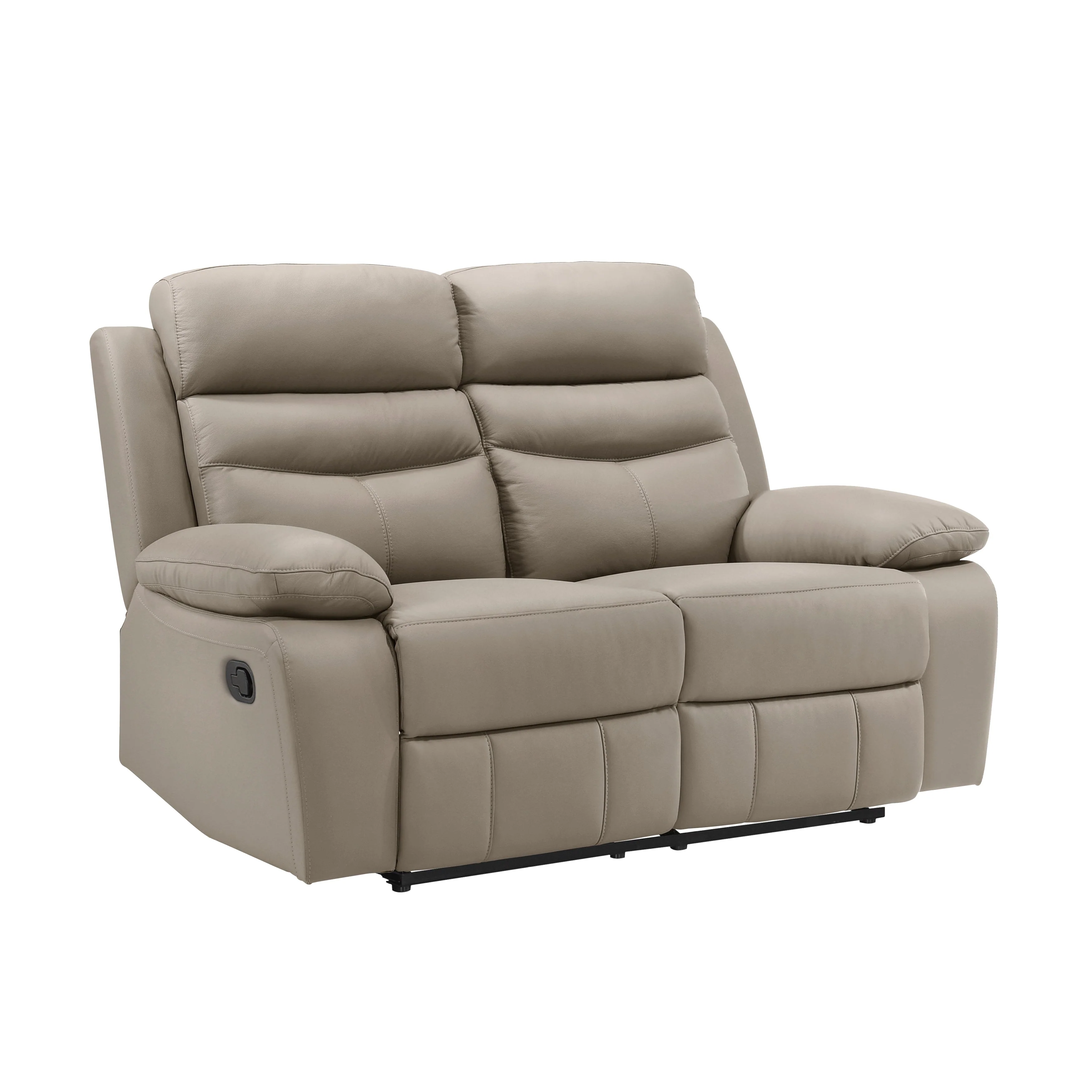Hancock Latte Leather Double Reclining Living Room Set - Image 8