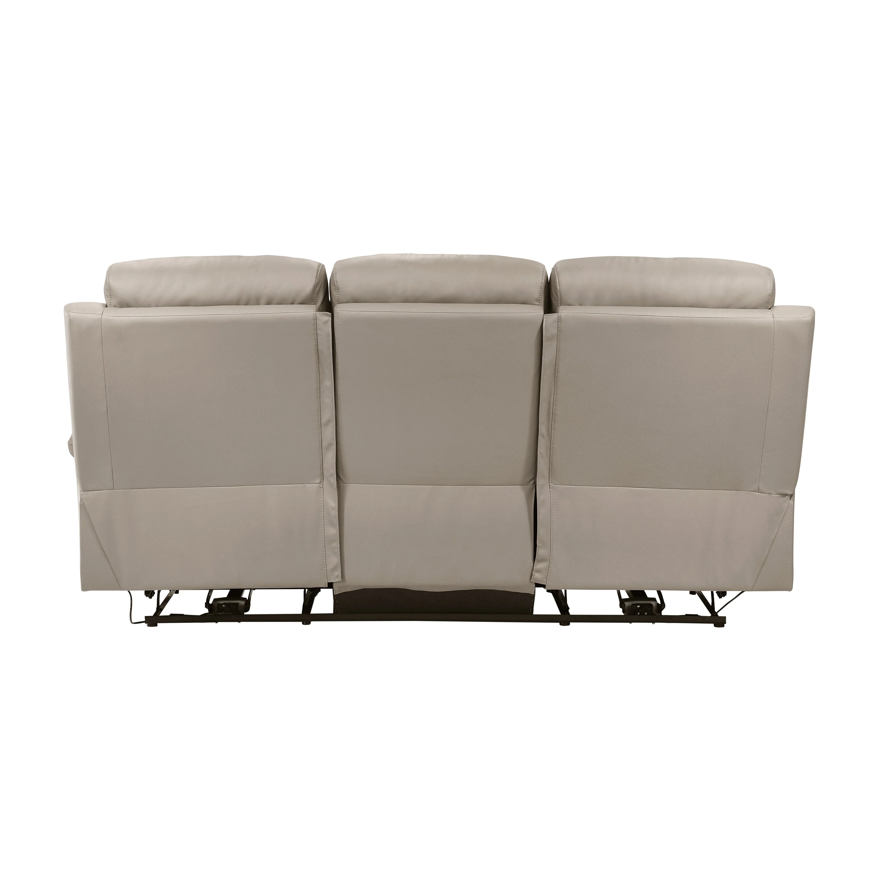 Hancock Latte Leather Power Double Reclining Sofa - Image 4