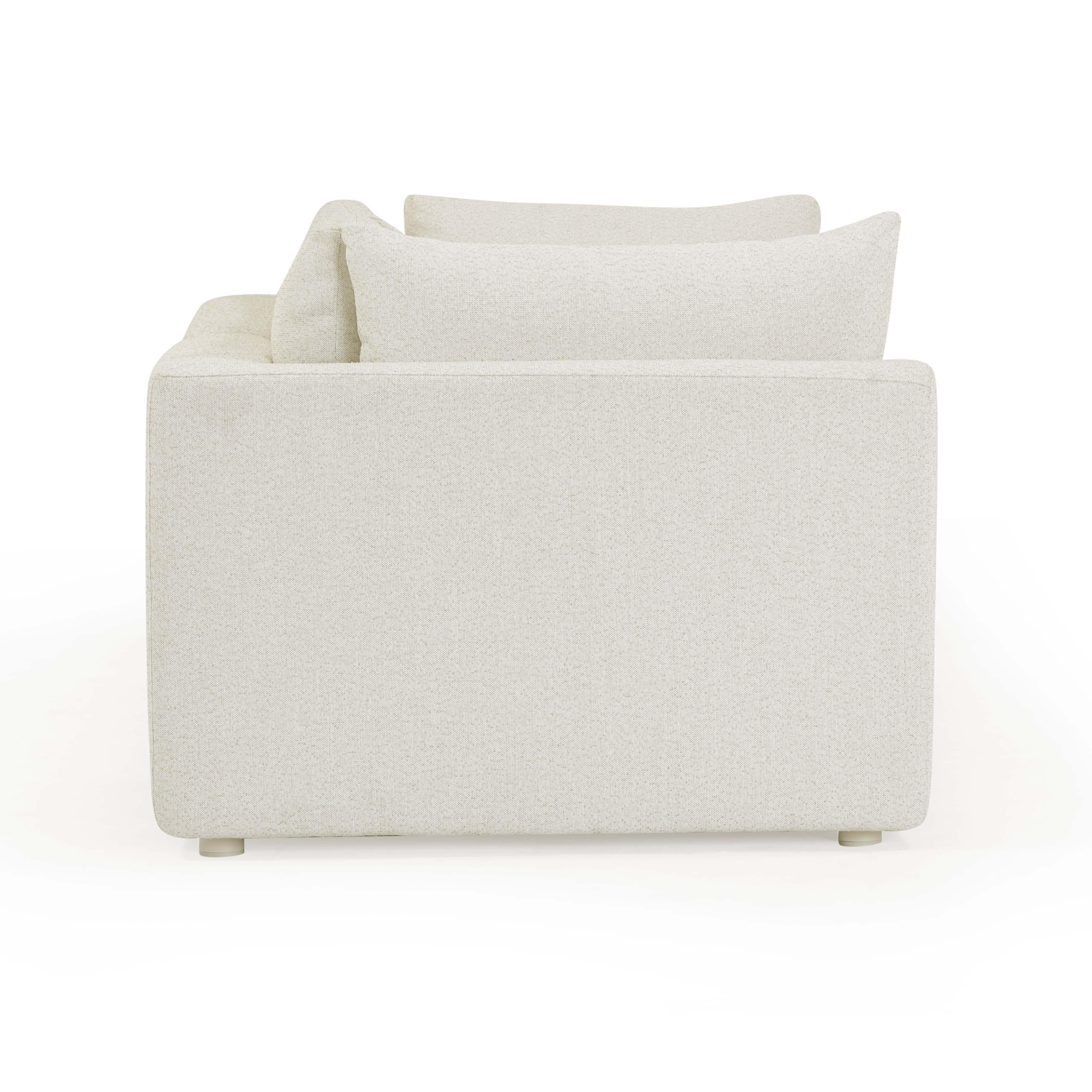 Hangover 81" Cream Outdoor Modular Loveseat - Image 4