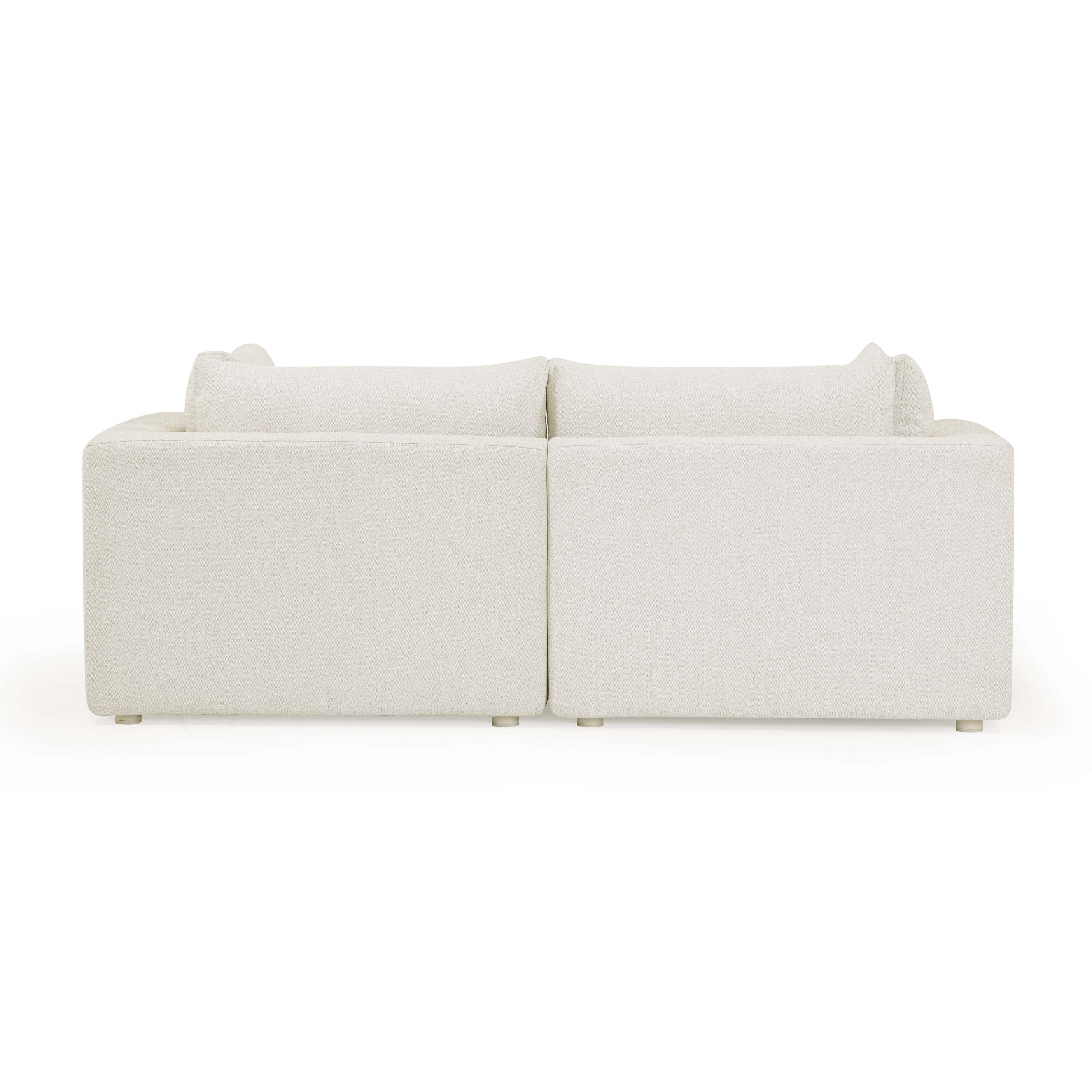 Hangover 81" Cream Outdoor Modular Loveseat - Image 5