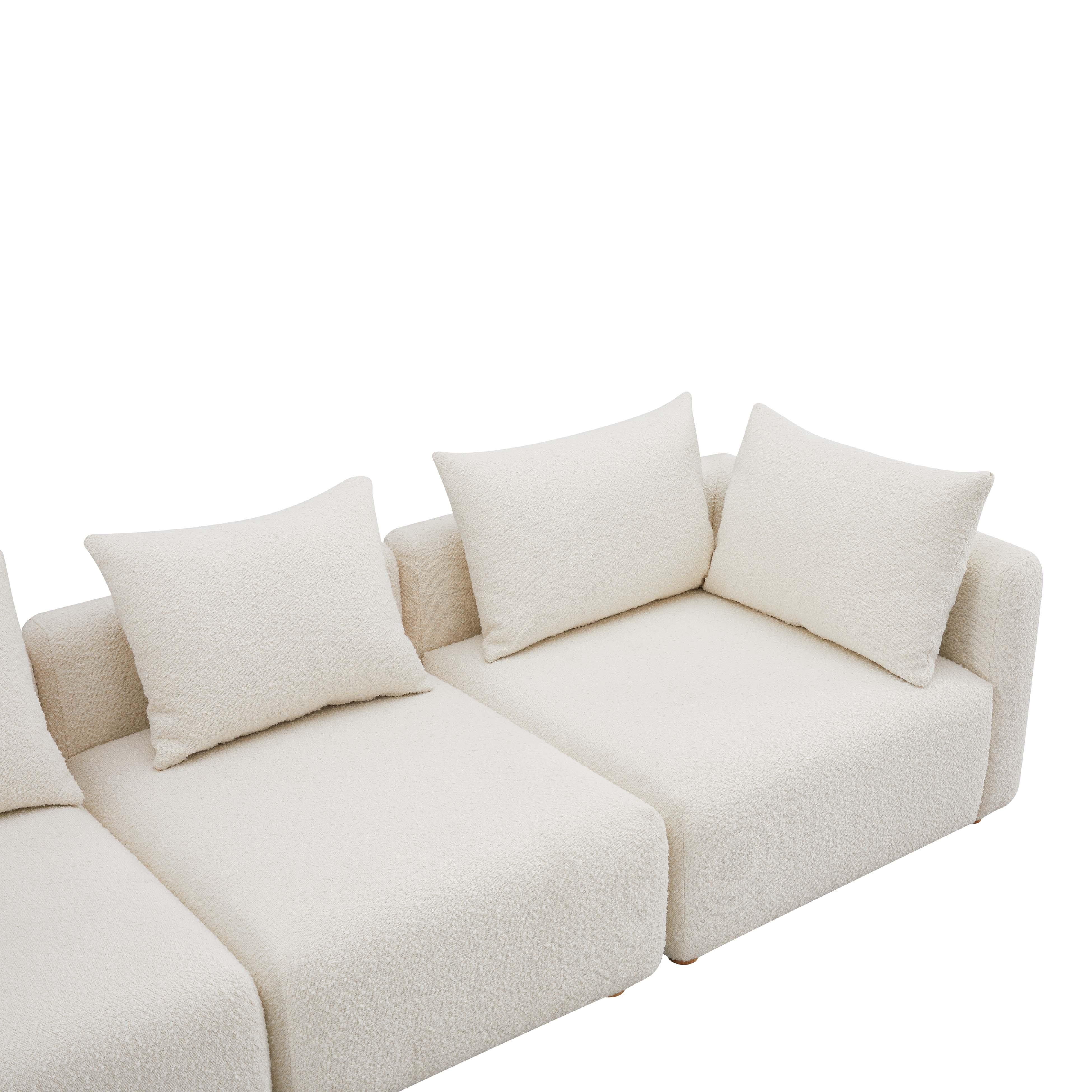 Hangover Cream Boucle Sofa - Image 3