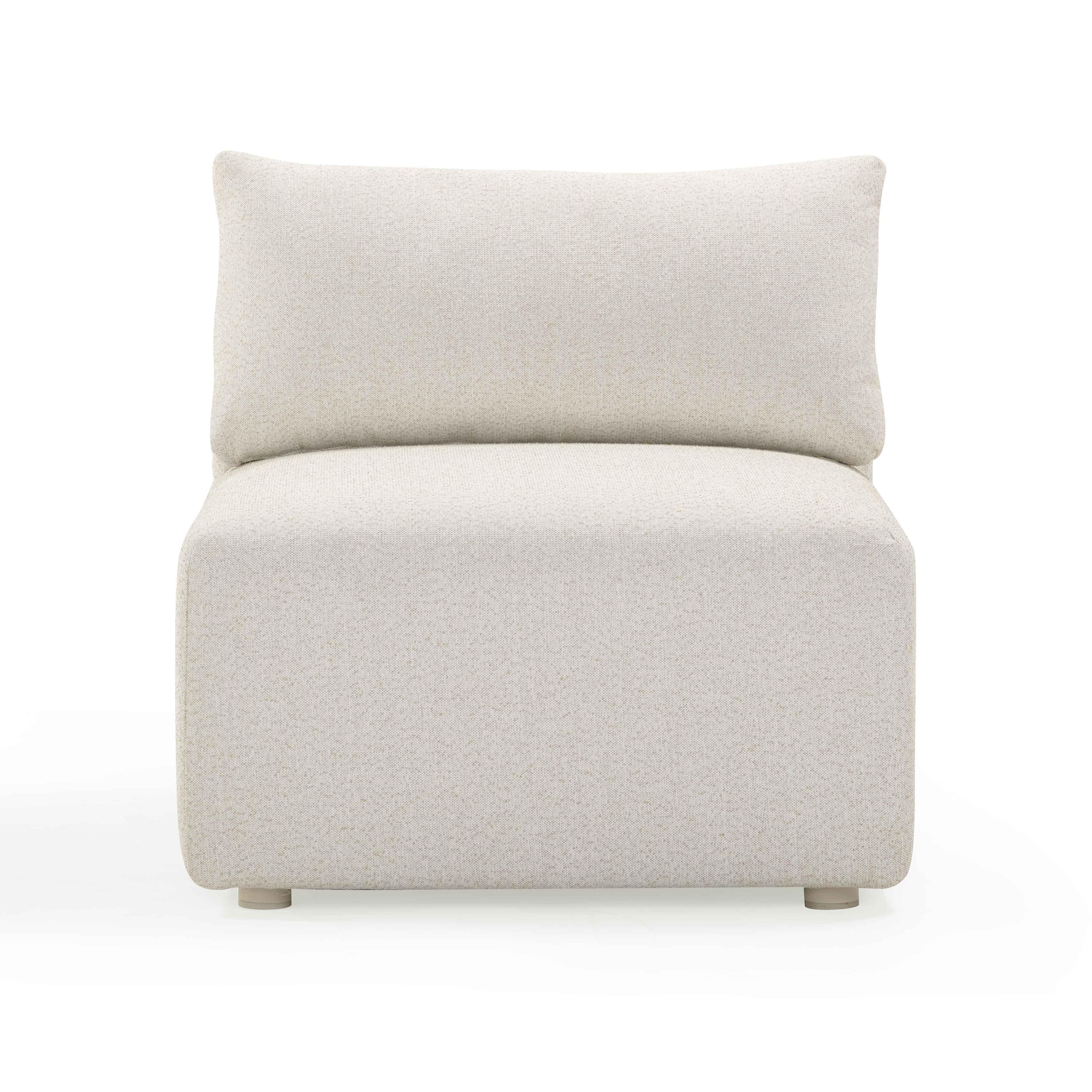 Hangover Cream Modular Outdoor Armless Chair