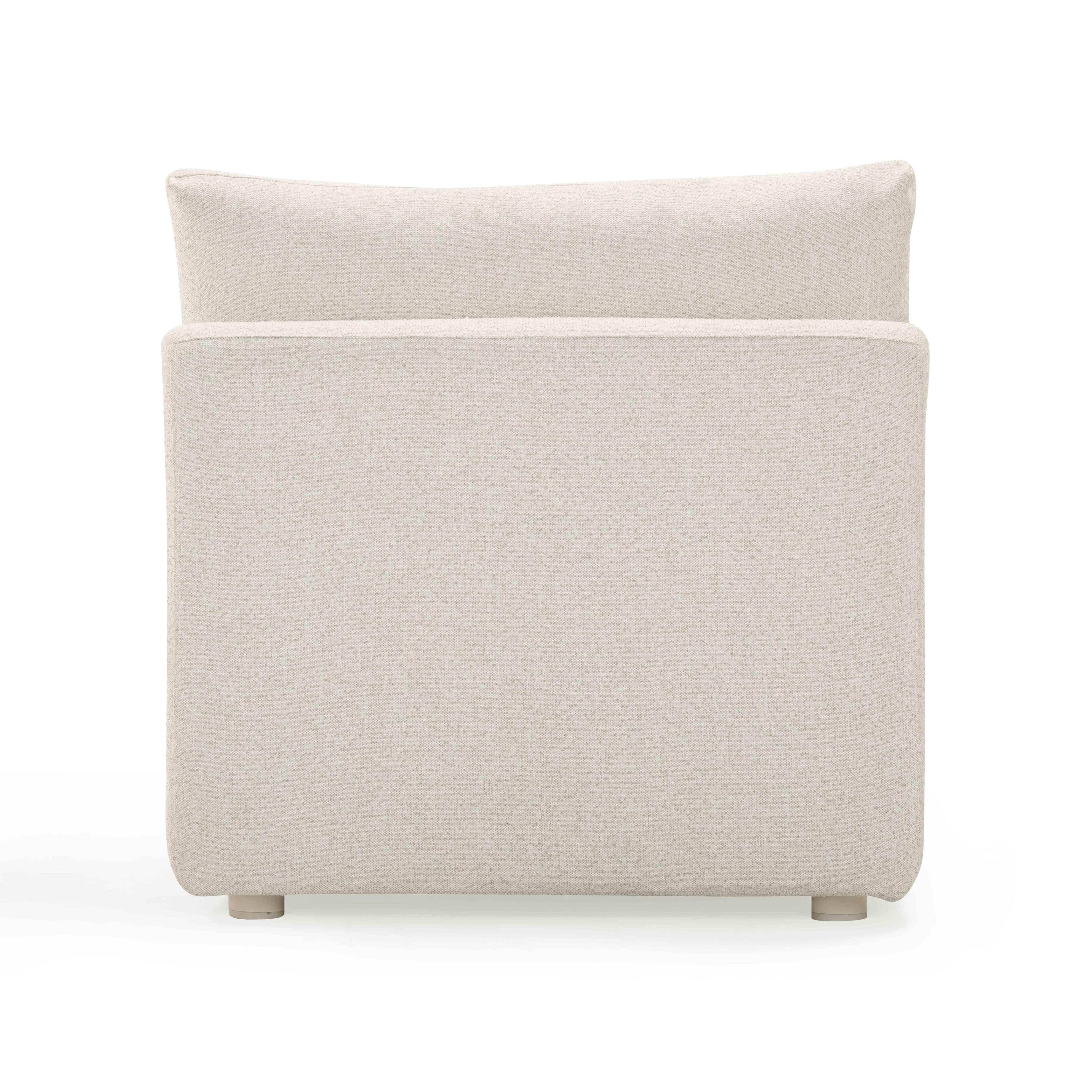 Hangover Cream Modular Outdoor Armless Chair - Image 4