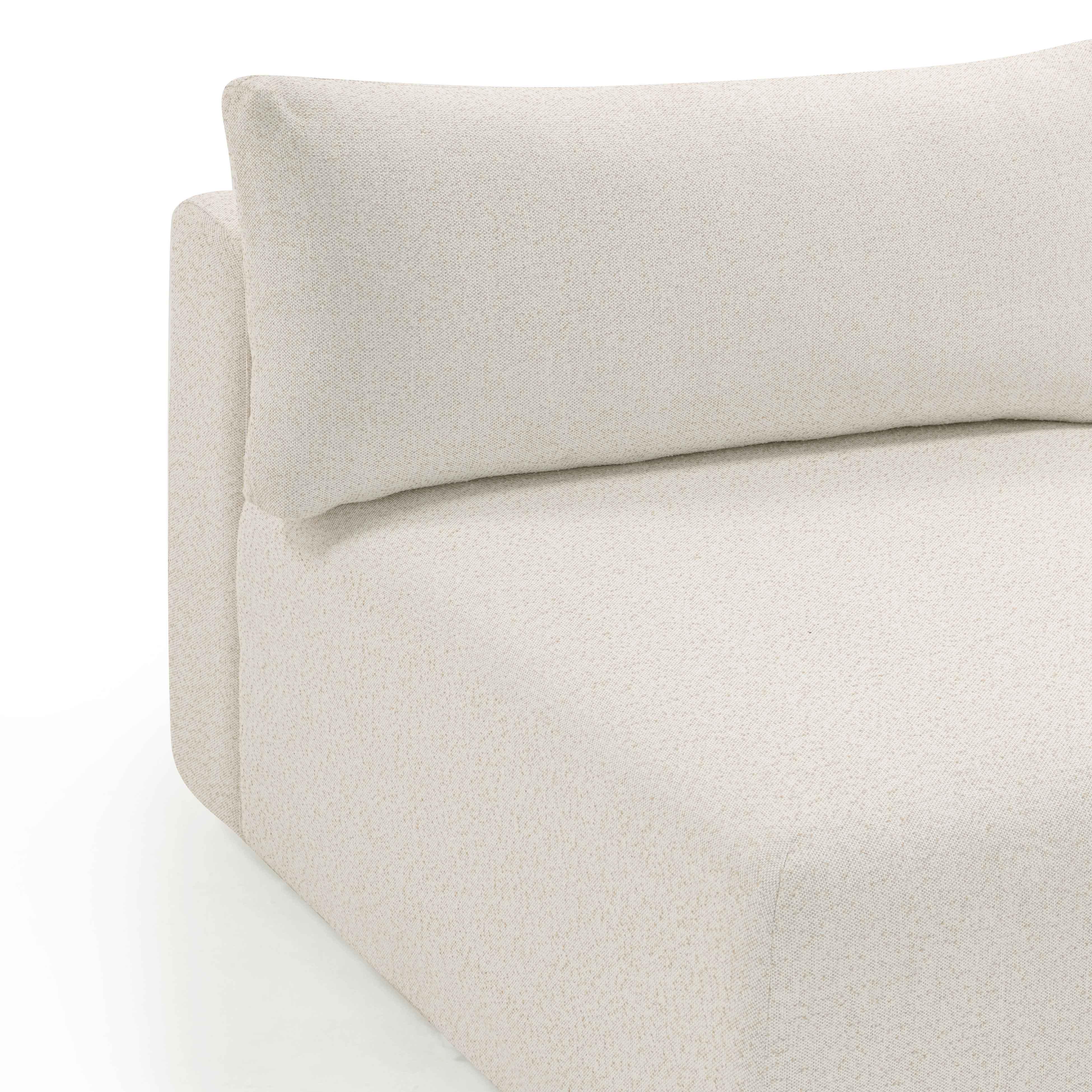Hangover Cream Modular Outdoor Armless Chair - Image 5