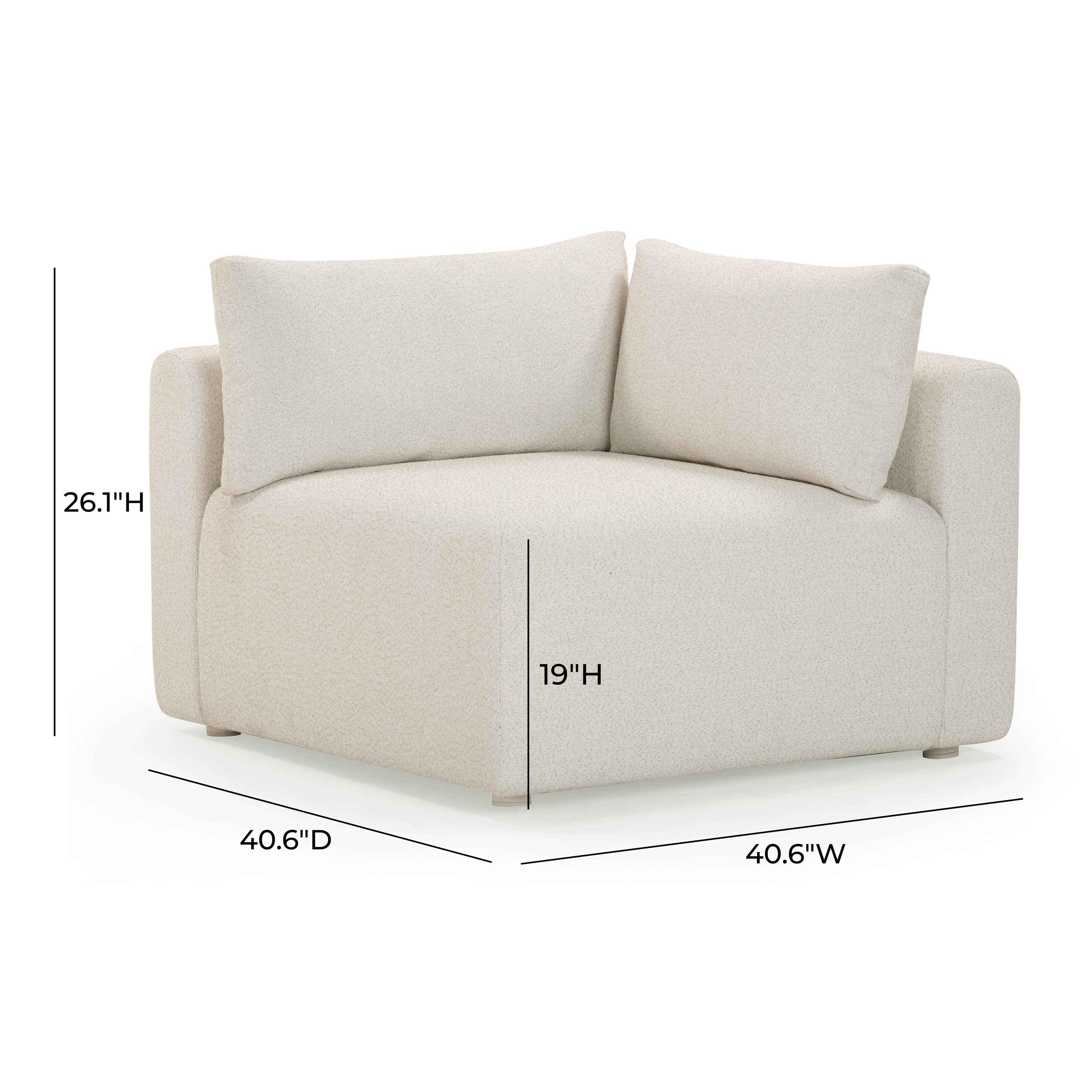Hangover Cream Modular Outdoor Corner Chair - Image 6