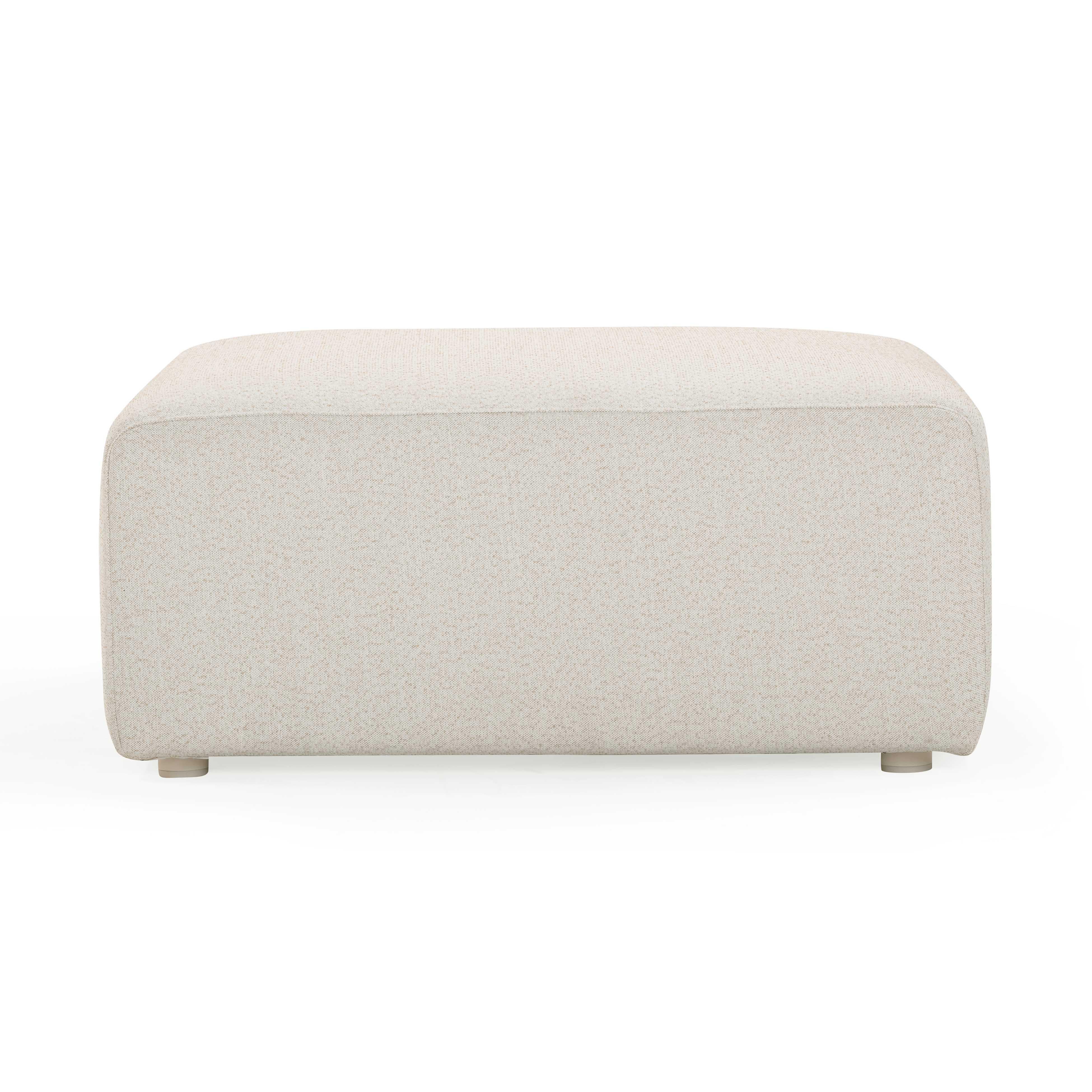 Hangover Cream Outdoor Ottoman - Image 4