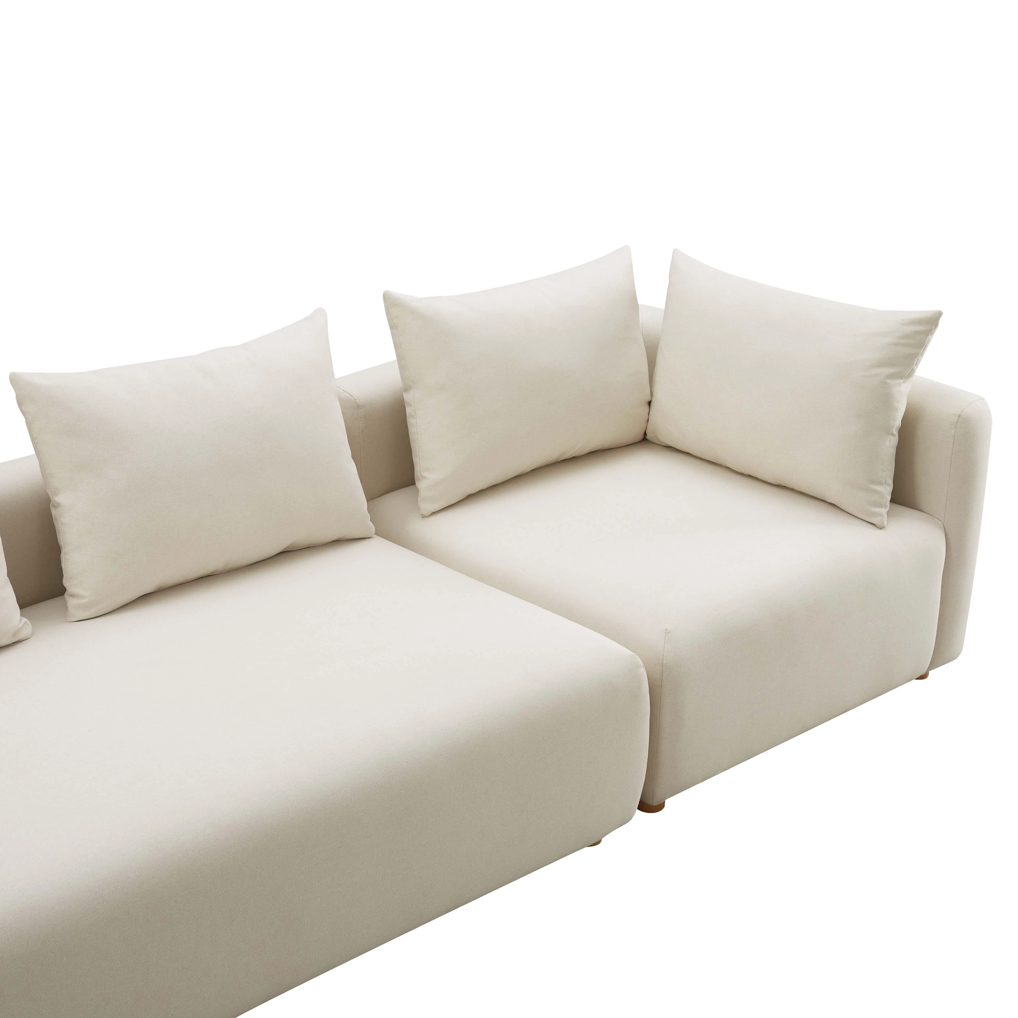 Hangover Cream Performance Linen 145" Long Sofa - Image 2