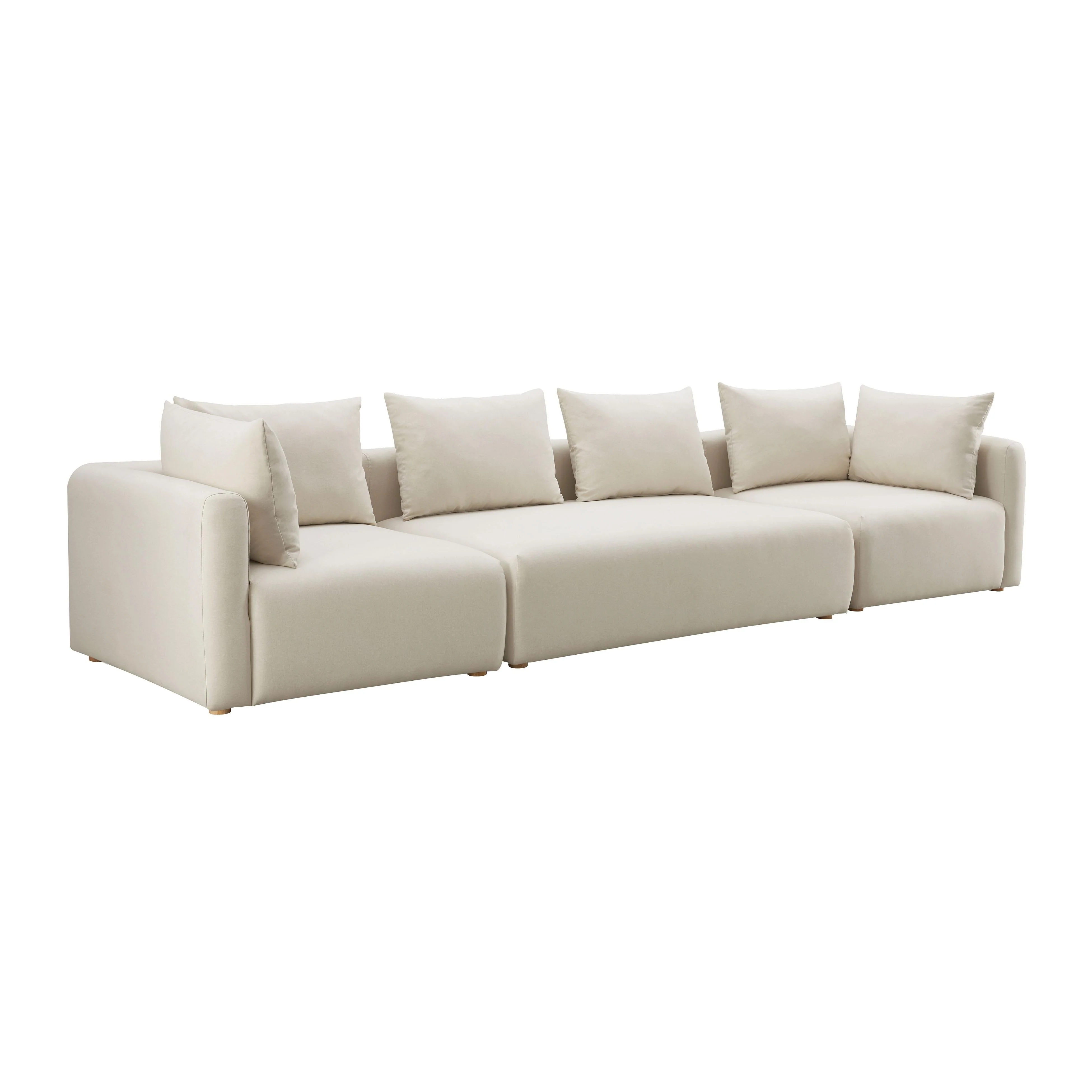 Hangover Cream Performance Linen 145" Long Sofa - Image 5