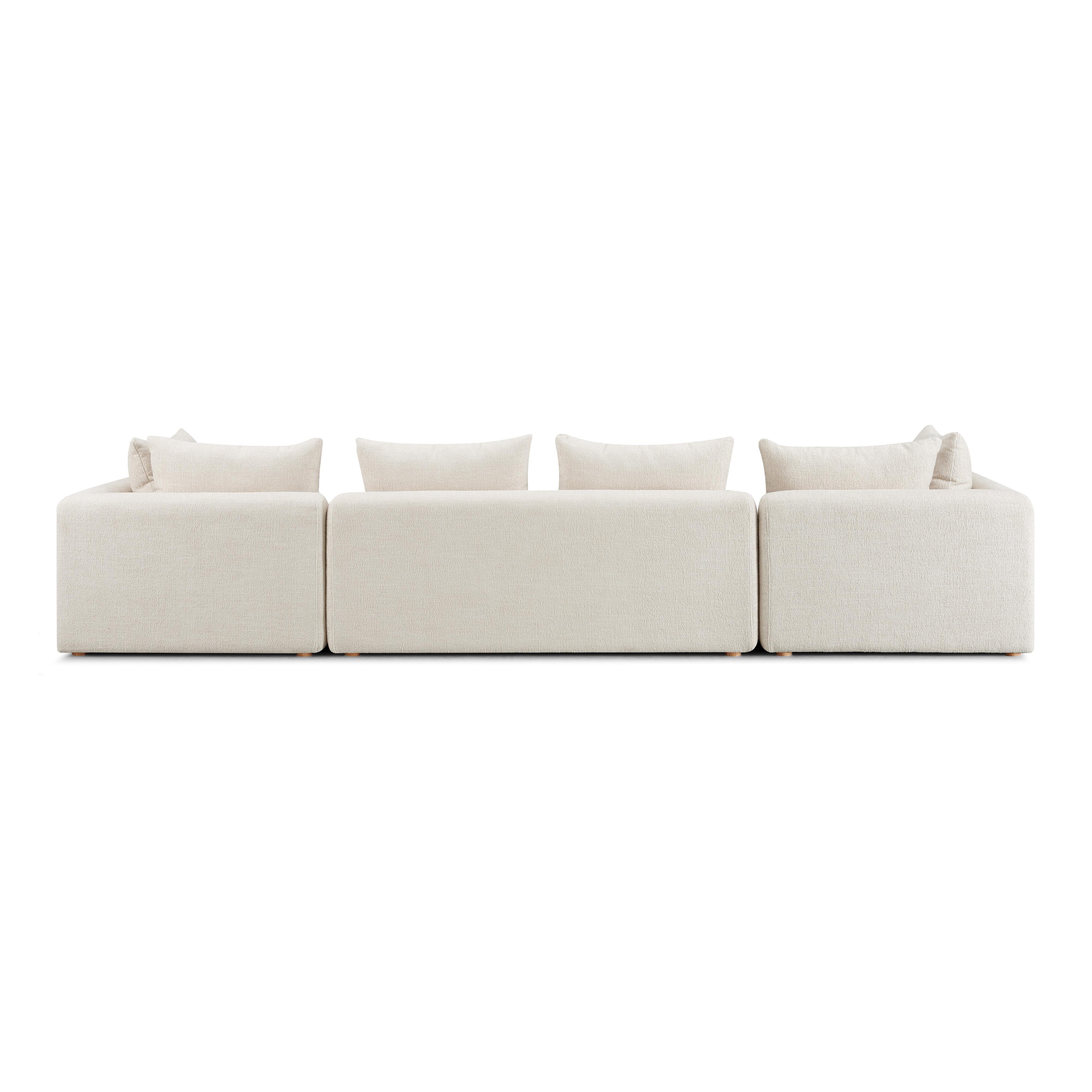 Hangover Heavy Textured Fabric 145" Long Sofa - Image 3