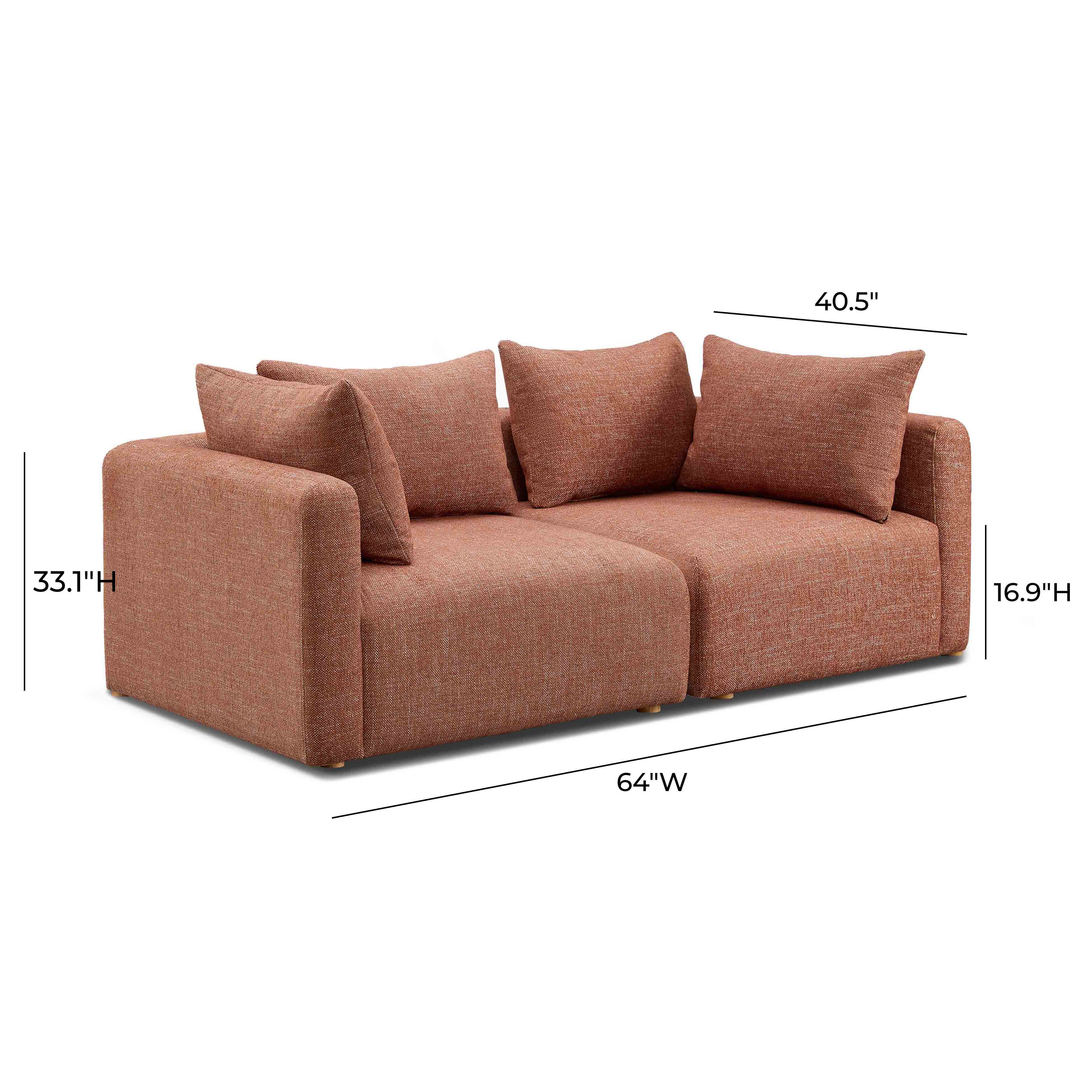 Hangover Heavy Textured Fabric Loveseat - Image 10