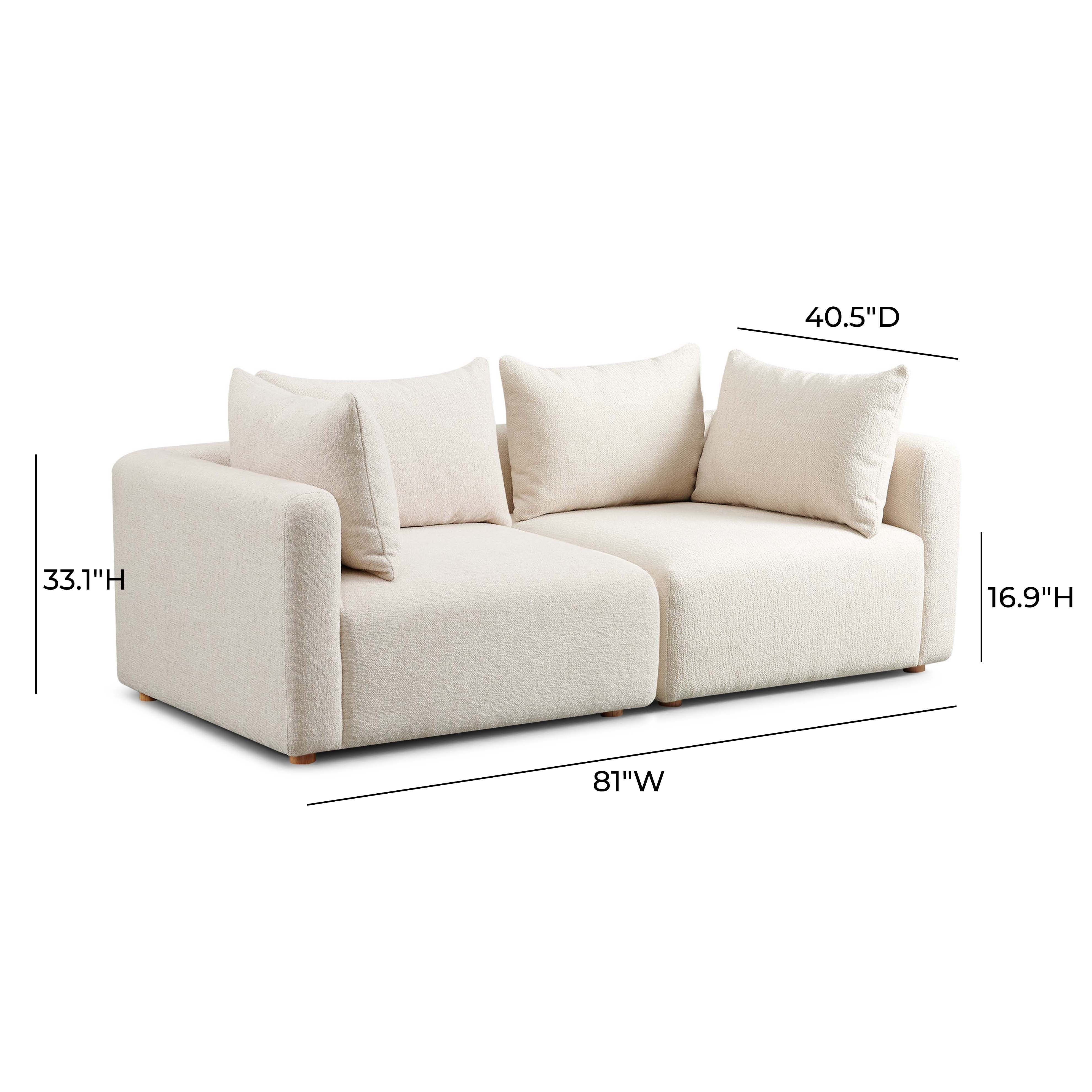 Hangover Heavy Textured Fabric Loveseat - Image 5