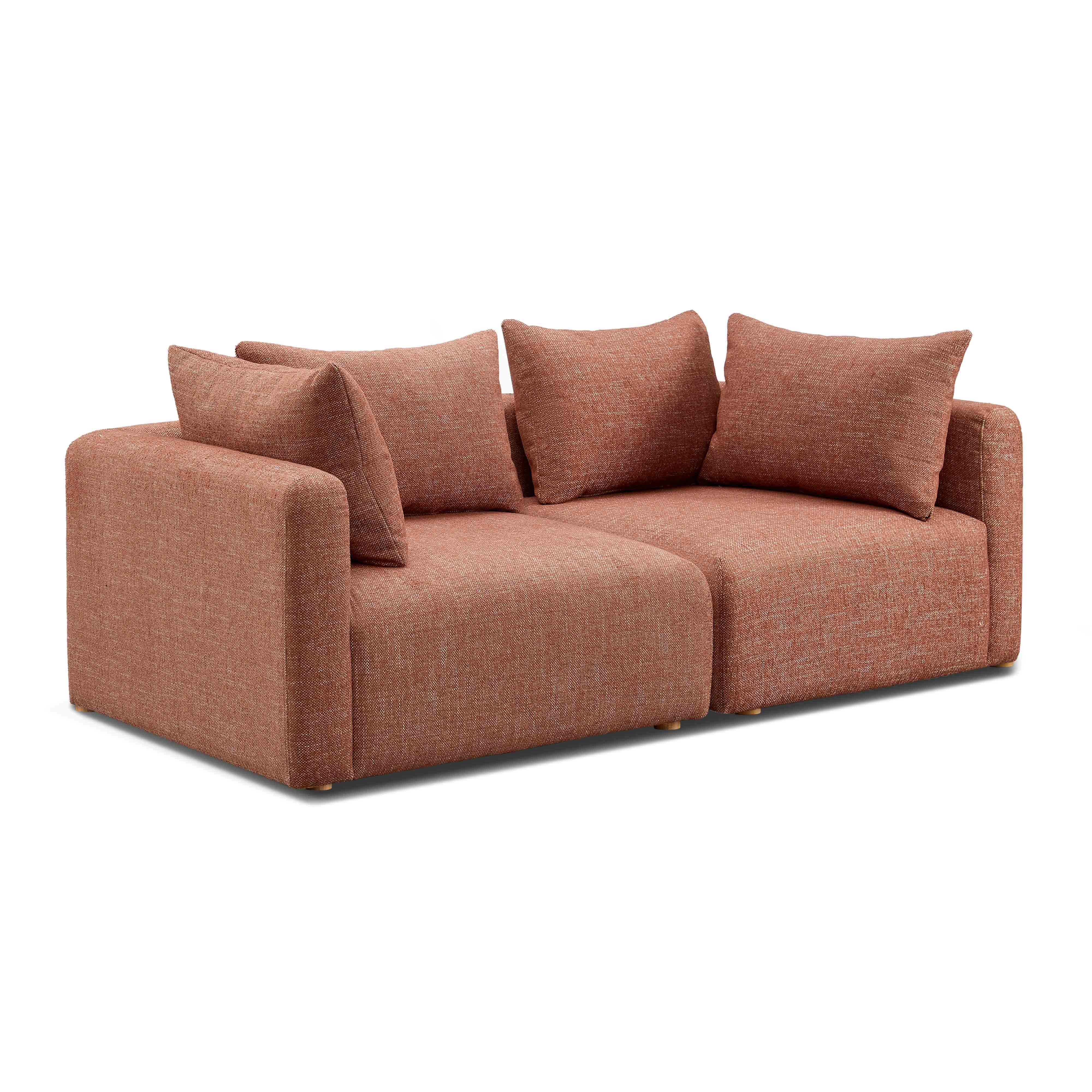 Hangover Heavy Textured Fabric Loveseat - Image 6