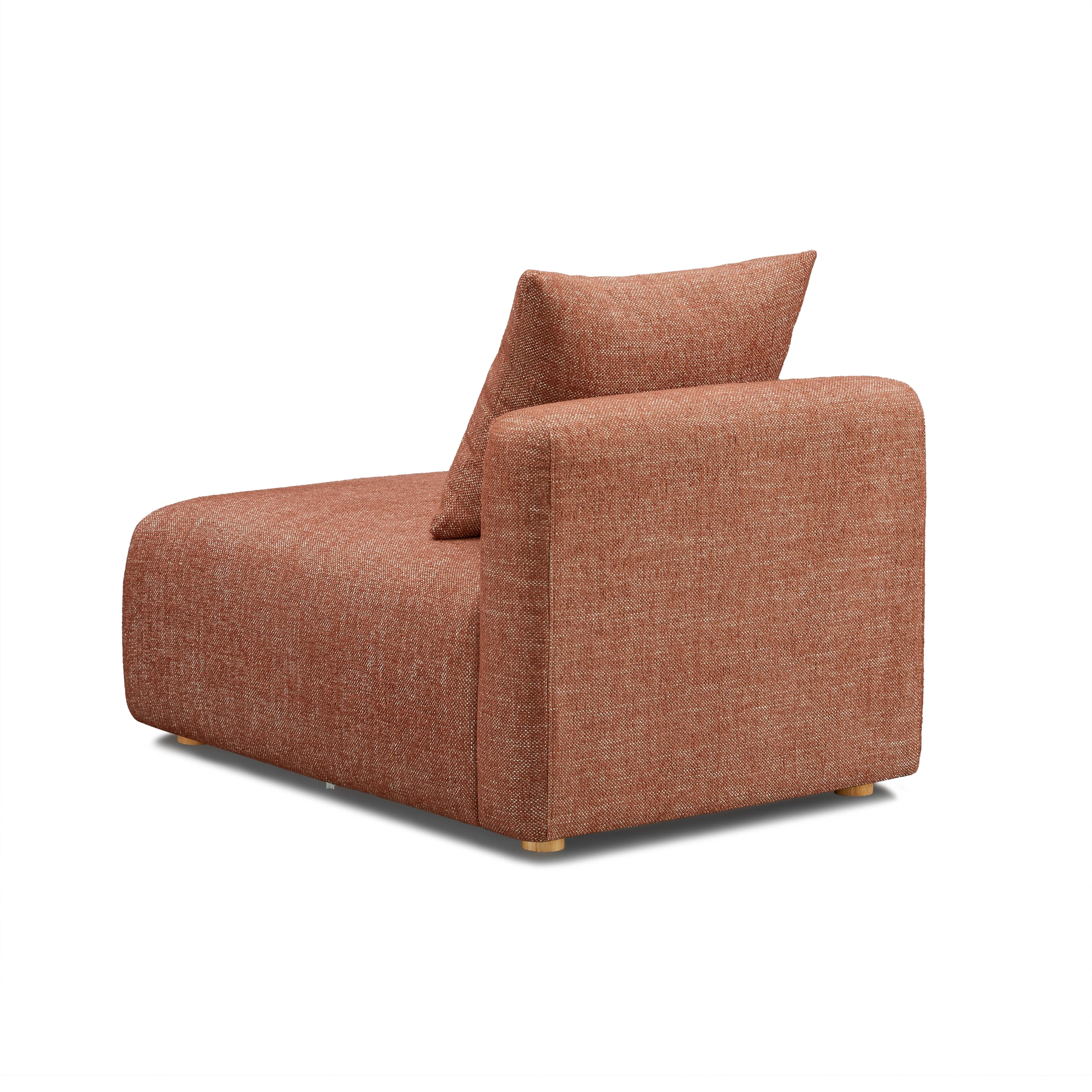Hangover Heavy Textured Fabric Modular Armless Chair - Image 9