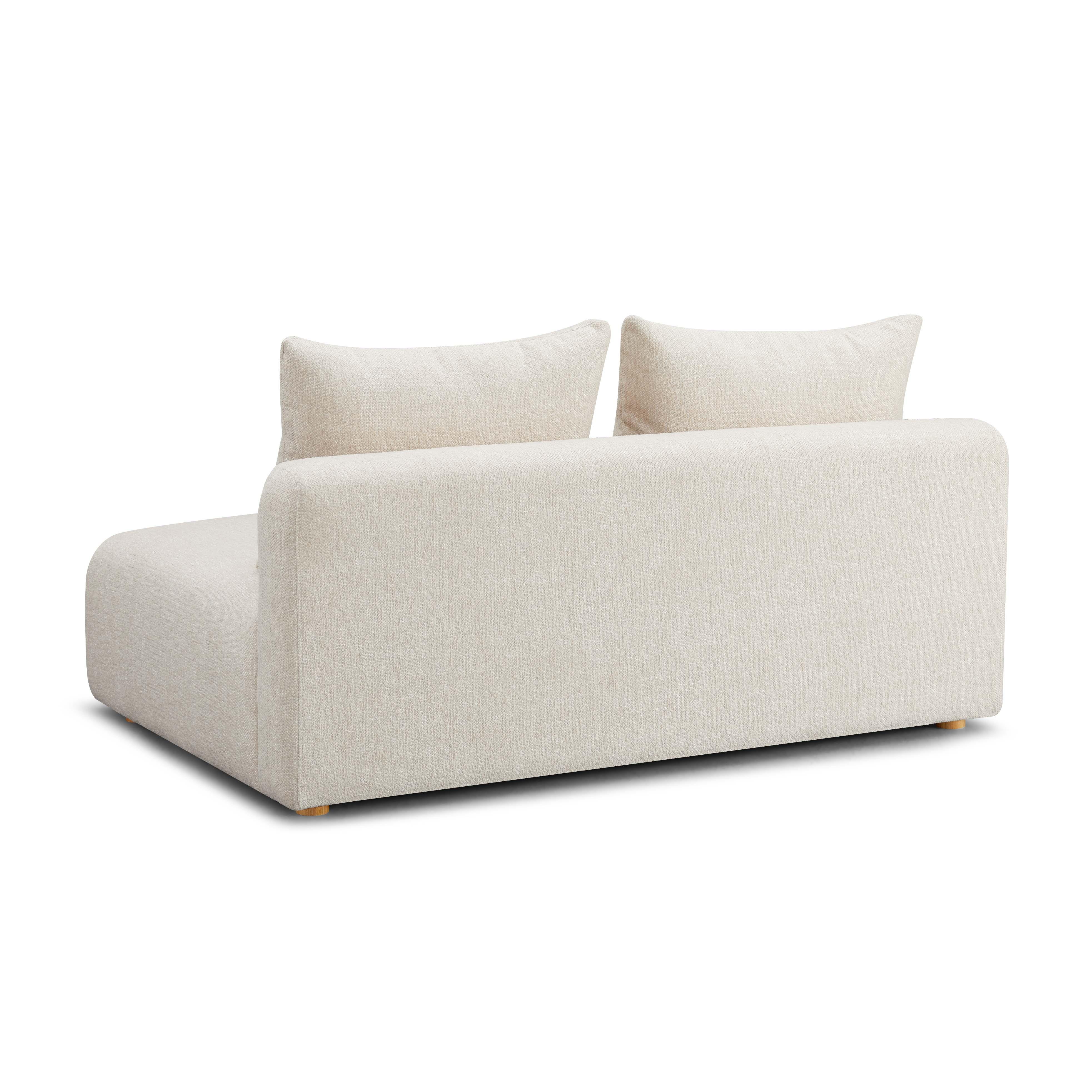 Hangover Heavy Textured Fabric Modular Loveseat - Image 4