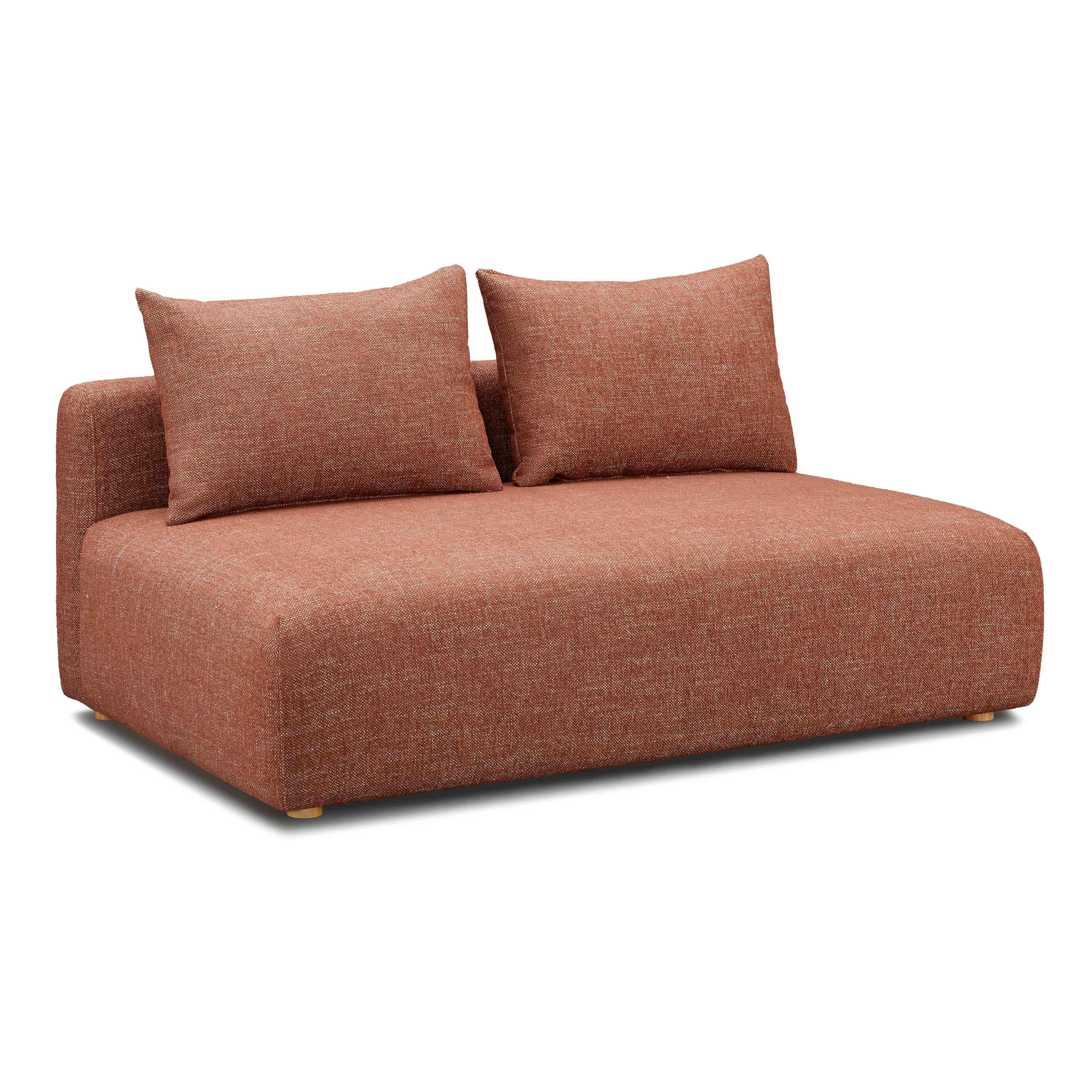Hangover Heavy Textured Fabric Modular Loveseat - Image 6