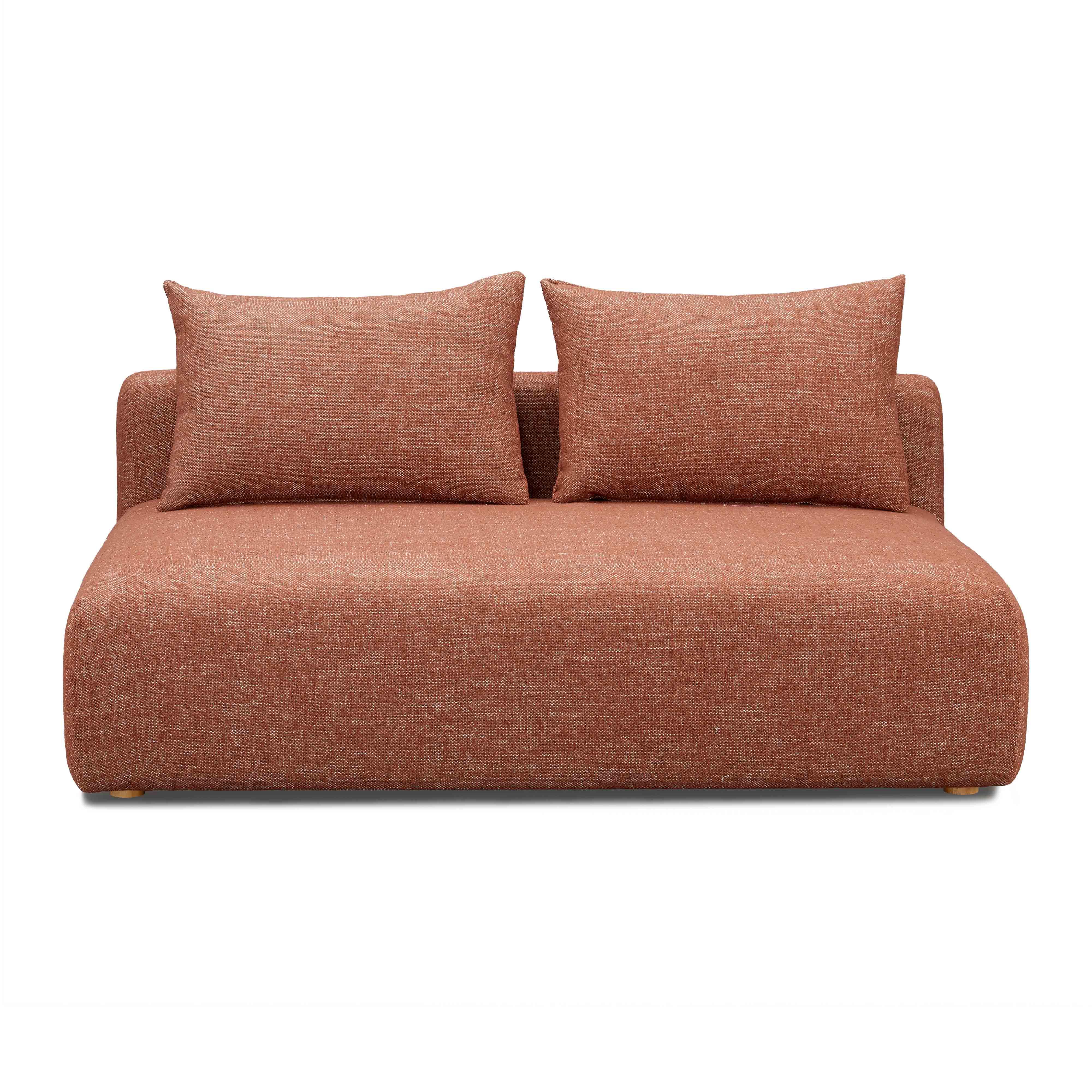 Hangover Heavy Textured Fabric Modular Loveseat - Image 8