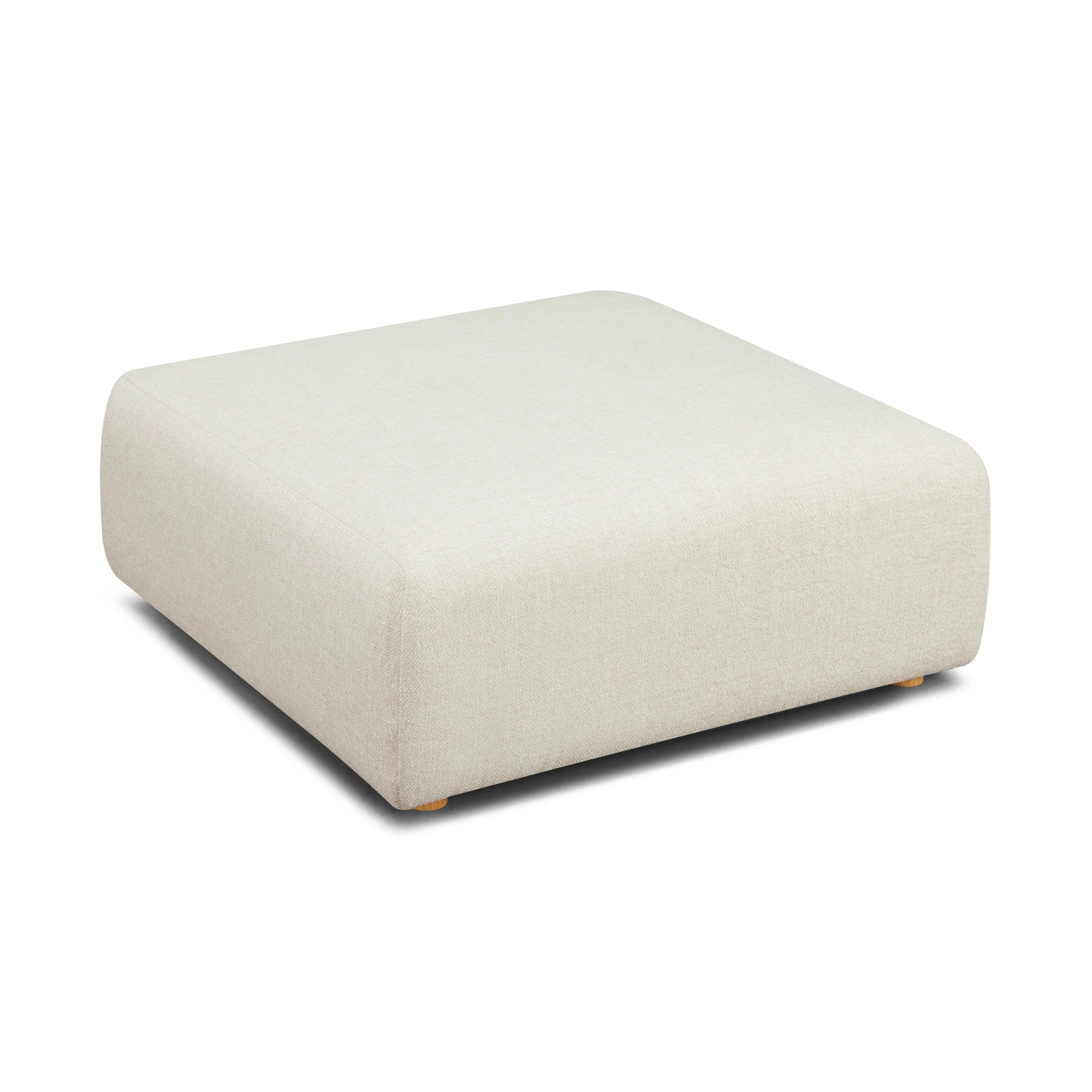 Hangover Heavy Textured Fabric Ottoman - Image 4