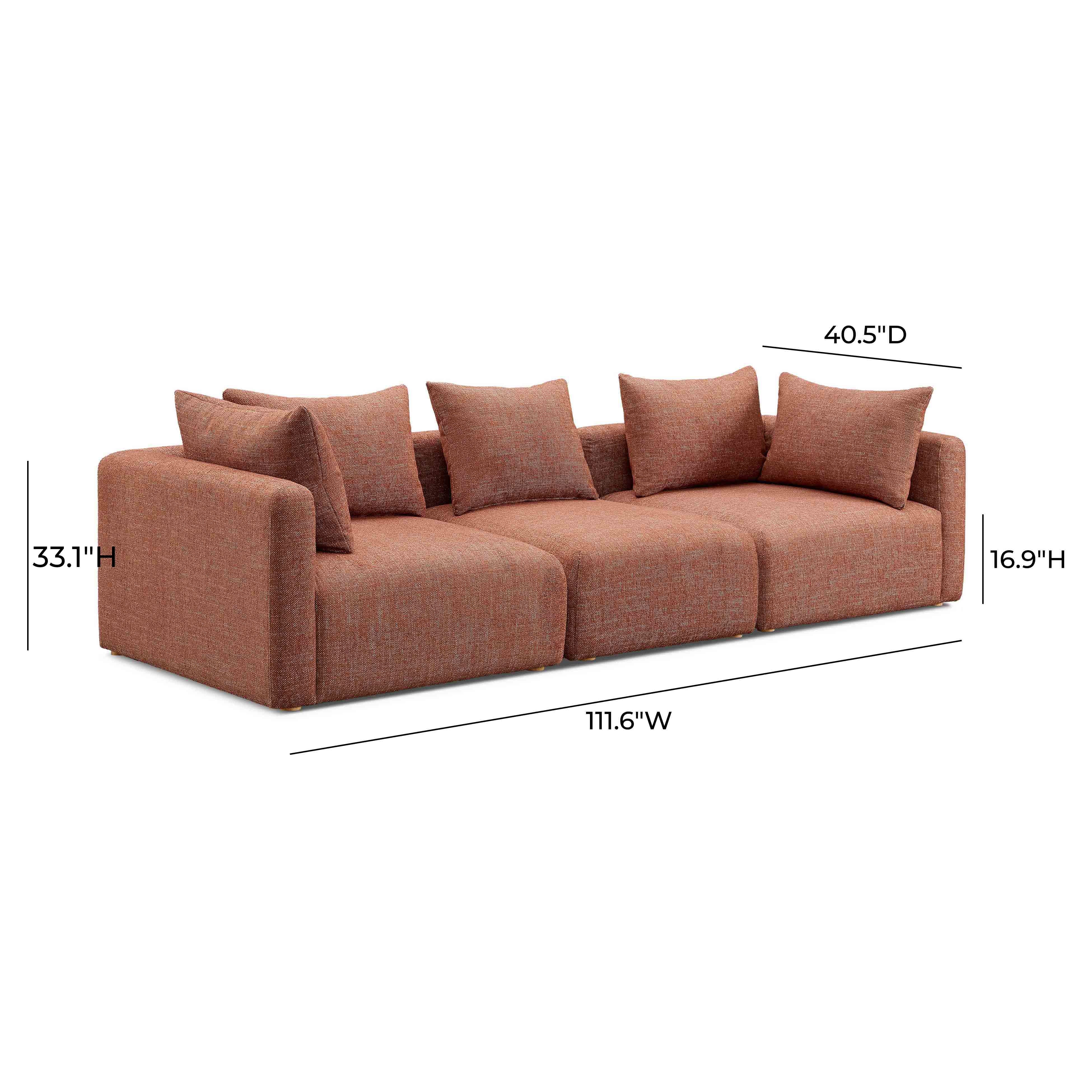 Hangover Heavy Textured Fabric Sofa - Image 9
